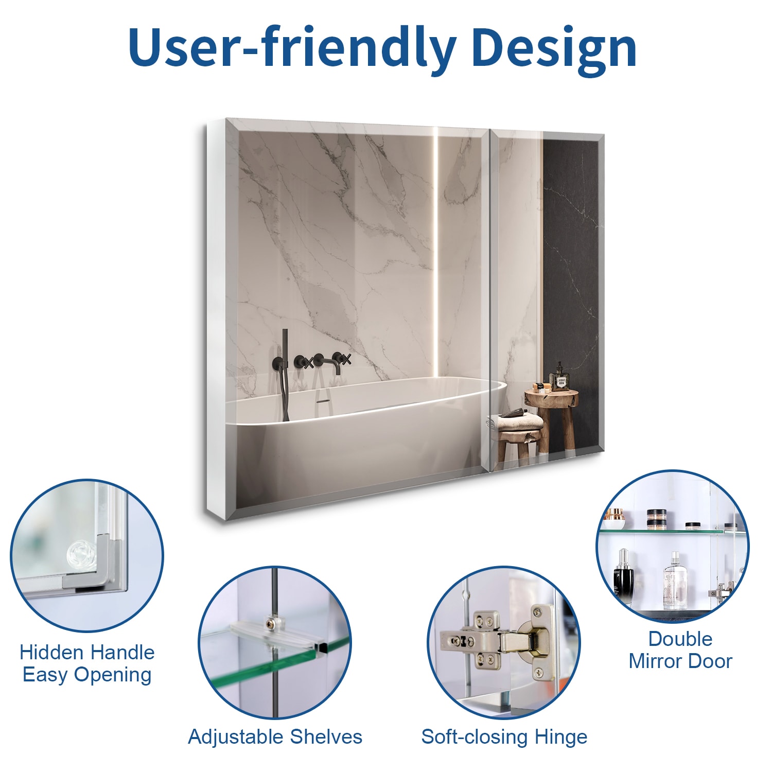 Forclover TAK-MED3026SA Bathroom-Medicine-Cabinets - View #3