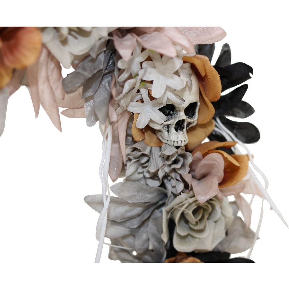 Haunted Hill Farm HHWRTHSKL-7 Artificial-Halloween-Wreaths - View #13
