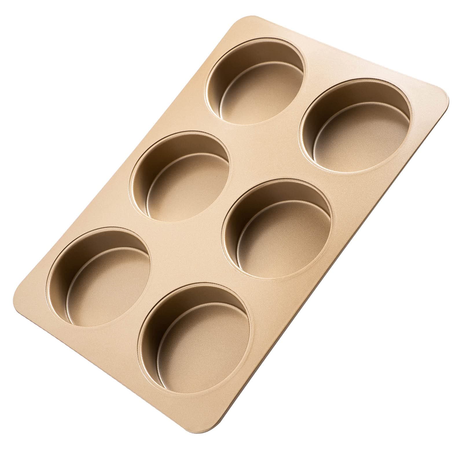 DHMHD Hamburger Bun Pan Deep Dish Cookie Pan Nonstick Mini Round Cake Pan for Baking Burger Buns English Muffin Whoopie Pies Muffin Top #LDH0821X051
