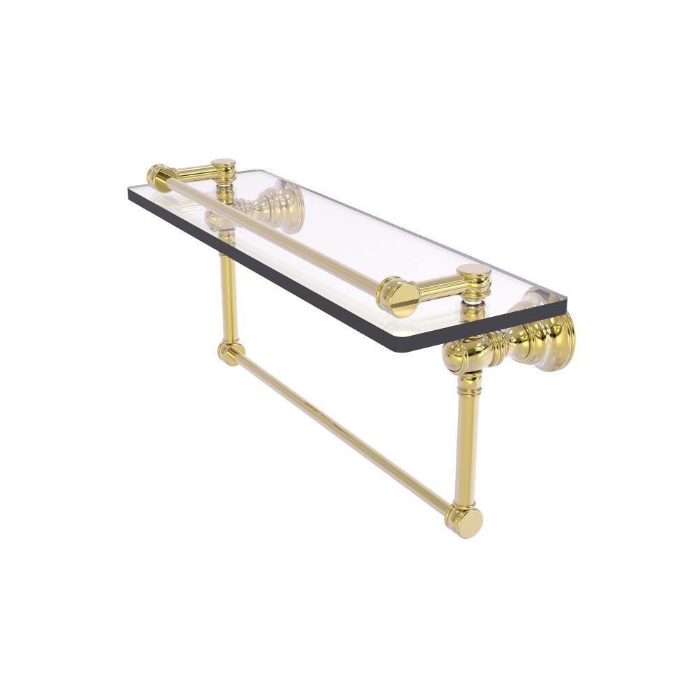 Allied Brass CL-1-16TB-GAL-UNL Carolina Unlacquered Brass Wall mount Bathroom Shelf ( 16-in x 7.4-in x 5-in )