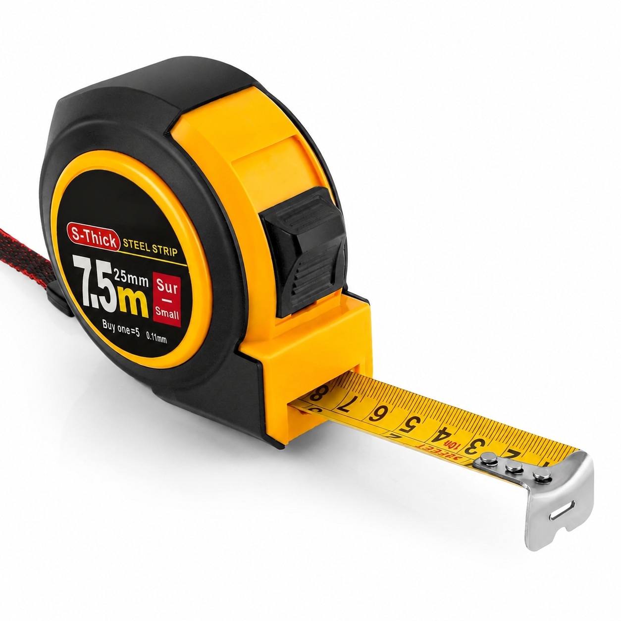 Linder Group Inc Tape Measure 25 Ft Self Locking Steel Retractable Measuring Tape with Fractions Easy Read Metric and Imperial Markings Belt Clip for Carpentry #L3TF3KUE