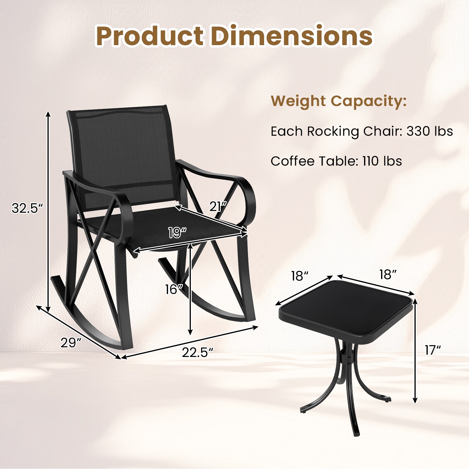 Costway CSHY006302 Patio-Conversation-Sets - View #3