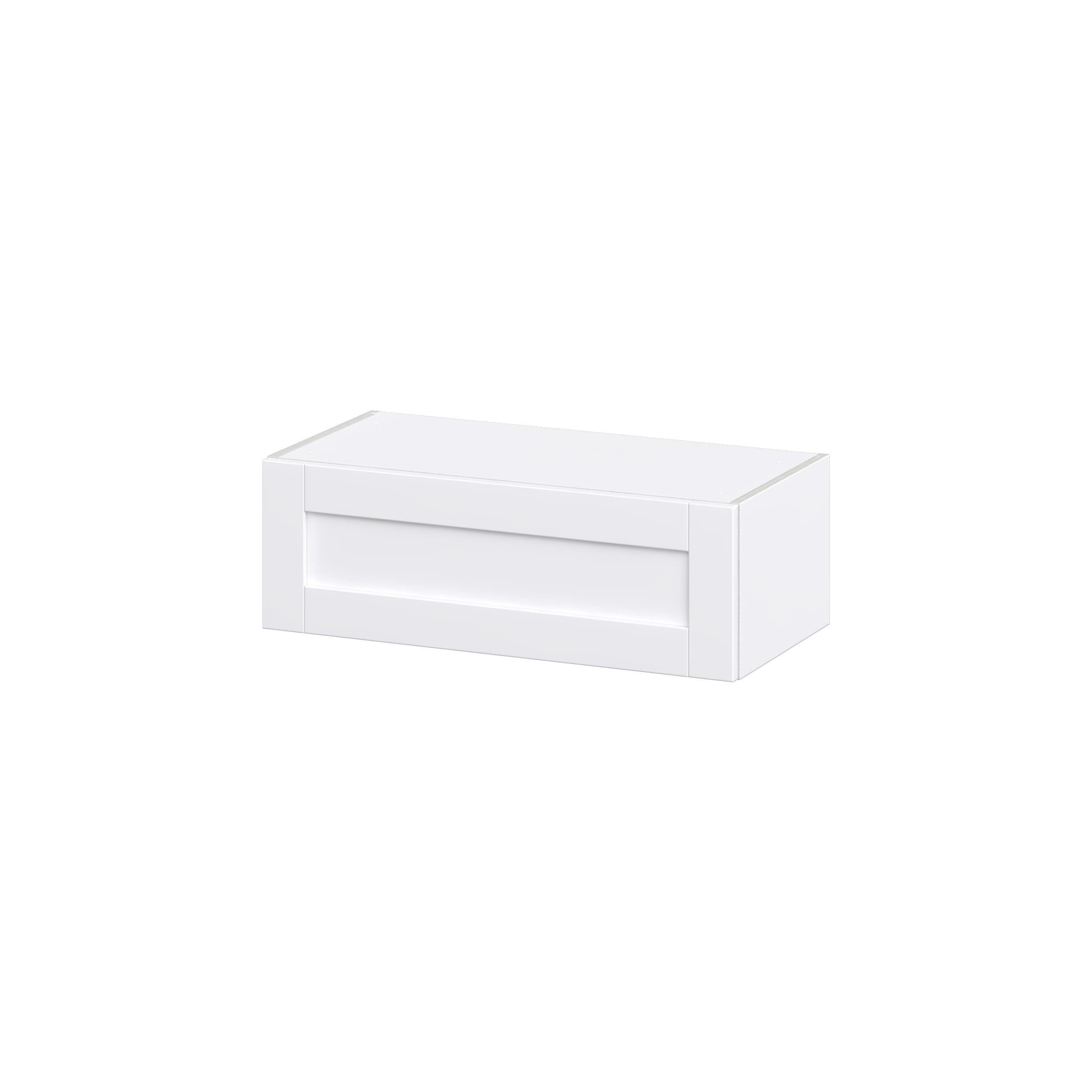 Hugo&Borg Rosemont 30-in W x 15-in H x 14-in D Glacier White Wall Fully Assembled Cabinet (Glass Panel Shaker Door Style)
