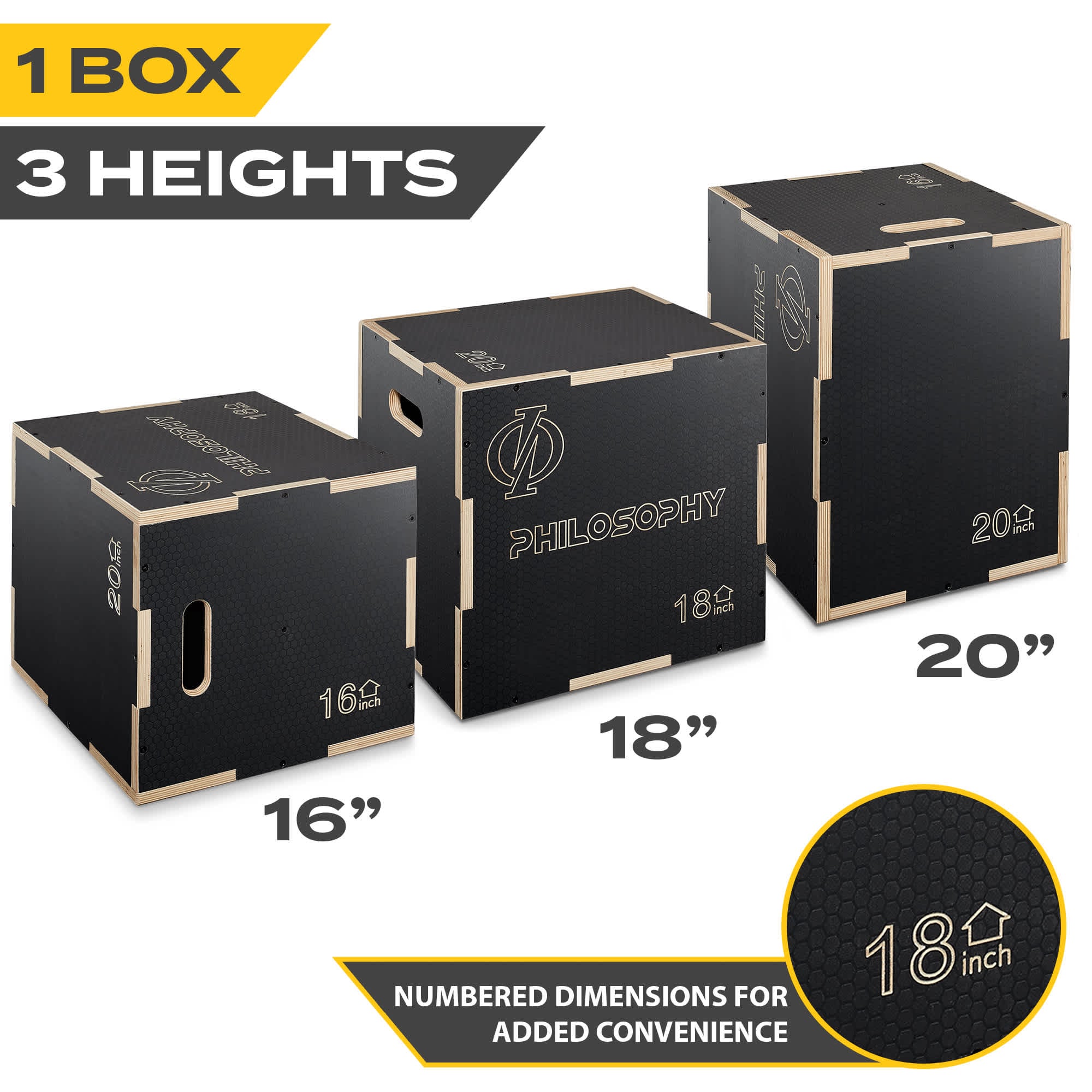Philosophy Gym FIT-PLYO-2186S-BLK Plyo-Boxes-Platforms - View #2