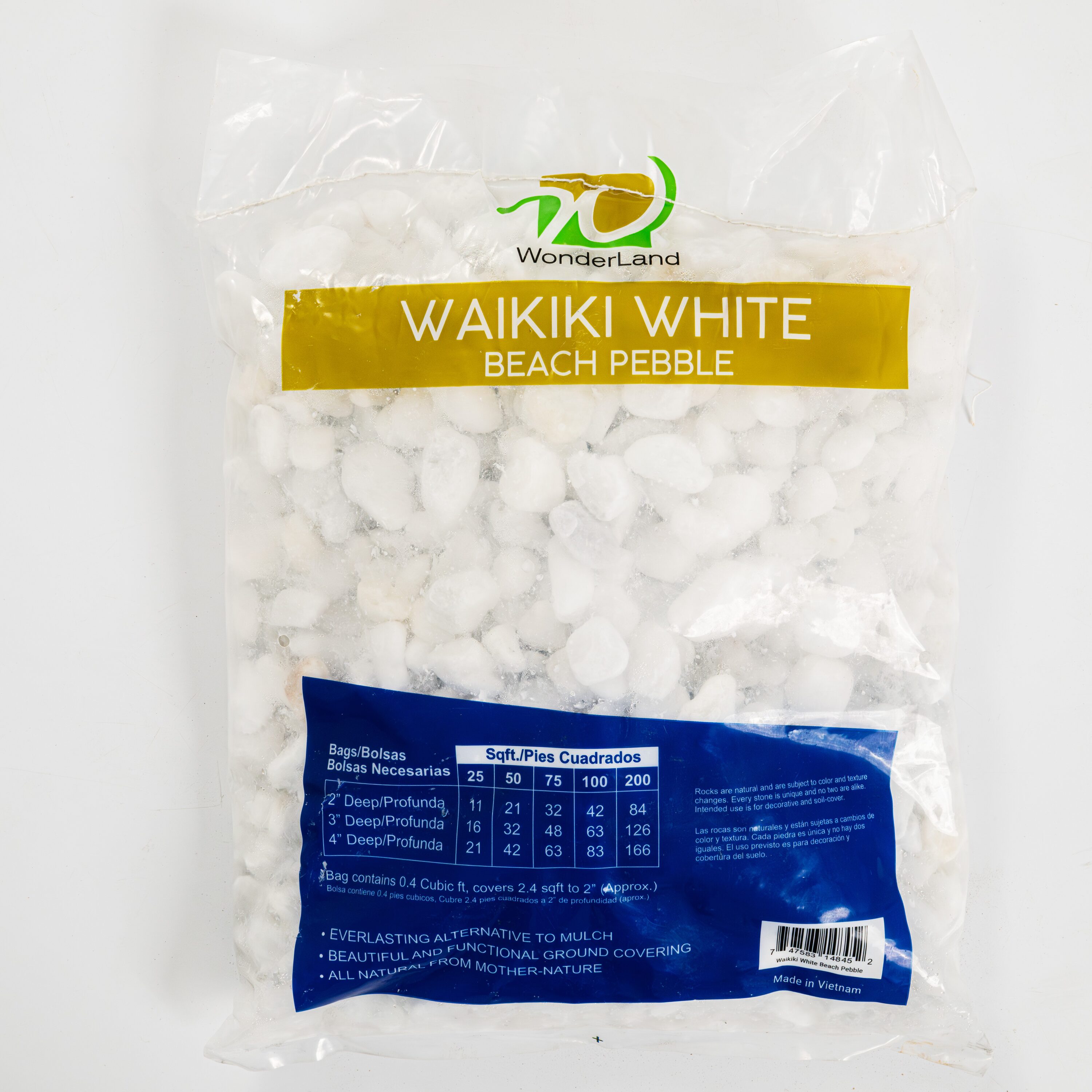 WonderLand 0.4-cu ft 30-lb White Decorative Rock (0.5- 3-in Rock Size ...