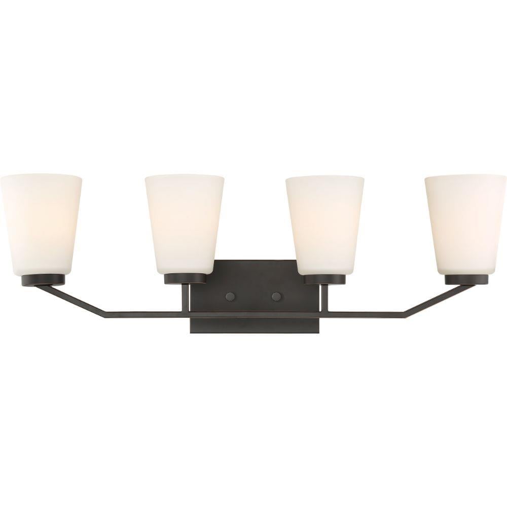  LW-SC537129 29.5-in 4-Light Mahogany Bronze Transitional Vanity Light Bar