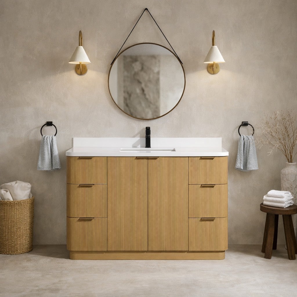 Ari Kitchen & Bath AKB-CALAMIGO-48-OAK Bath-Vanity-Combo - View #3