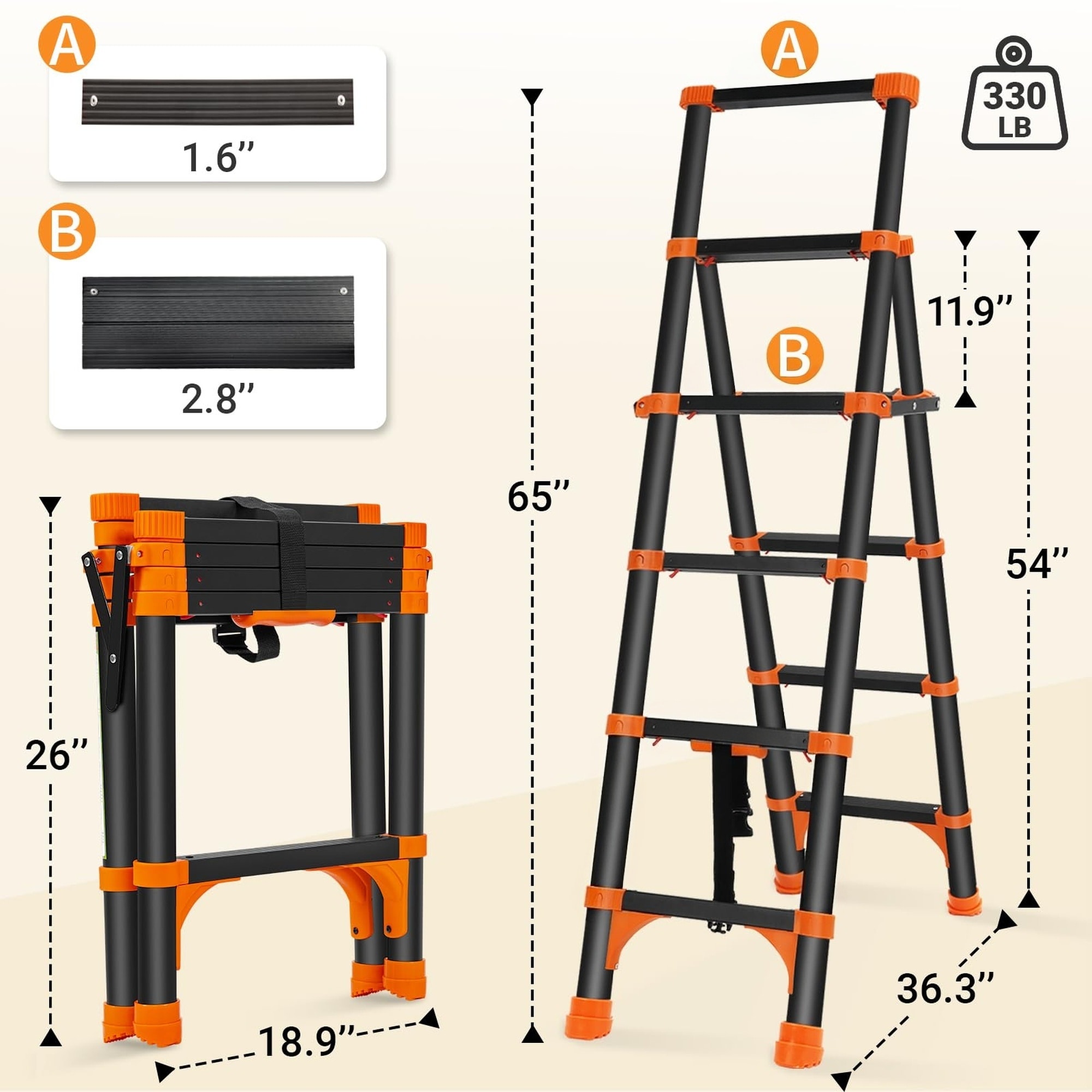 Numhew NHBEN538012 Step-Ladders - View #2