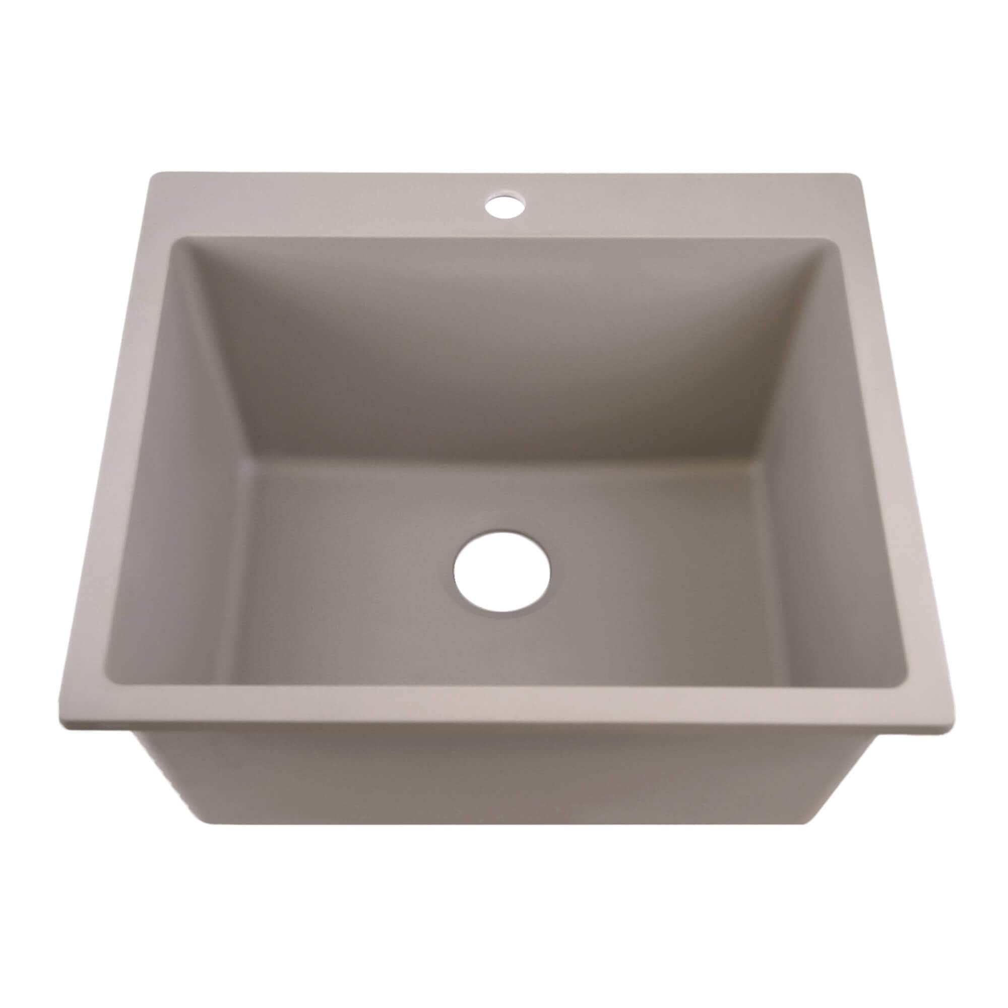 Nantucket Sinks PR2522-DM-TR Dual-mount Granite Composite Sink in Truffle