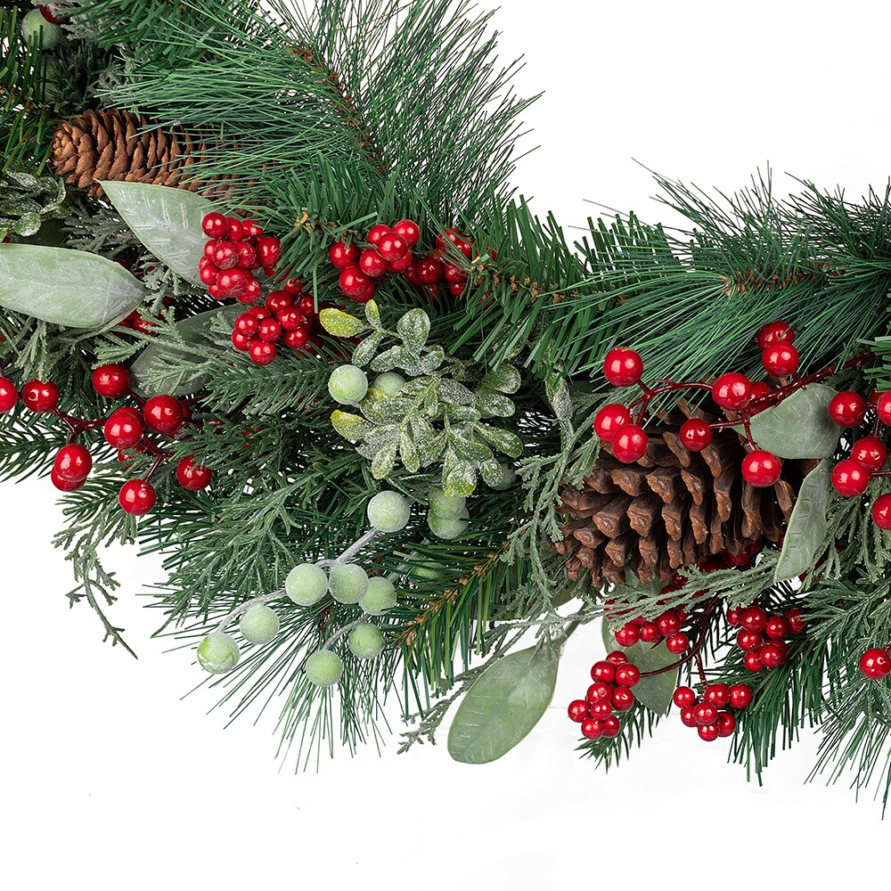 Holiday Living 30-in Indoor Green Pine Artificial Christmas Wreath