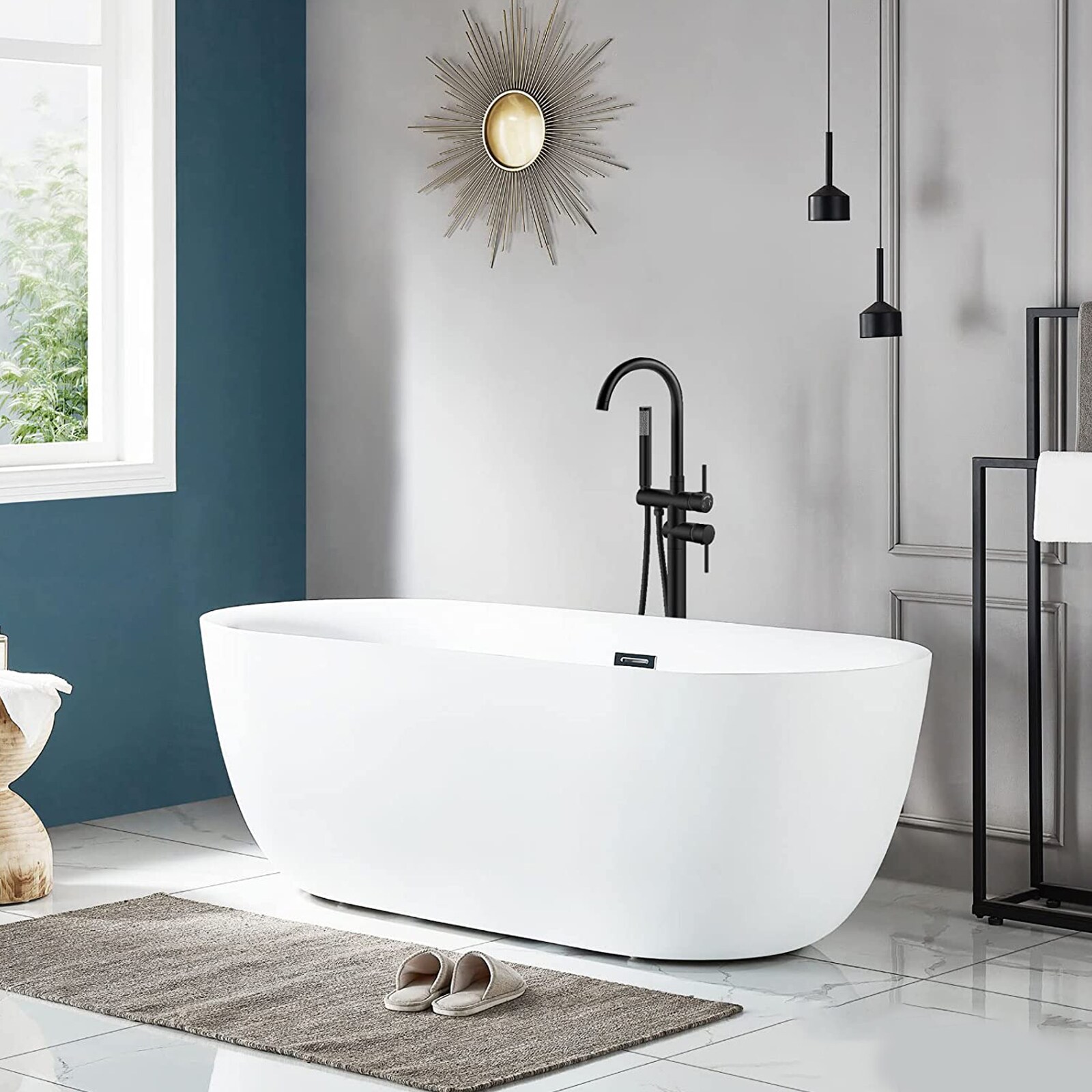 BWE A-97009-BLACK Roman-Tub-Faucets - View #2