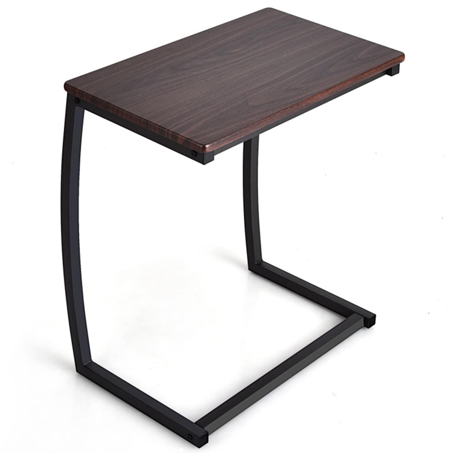 GZMR LDC6OR-CROV C Shaped Sofa Side End Table 13.75-in W x 27-in H Black Wood Rectangular Modern End Table with Storage Assembly Required
