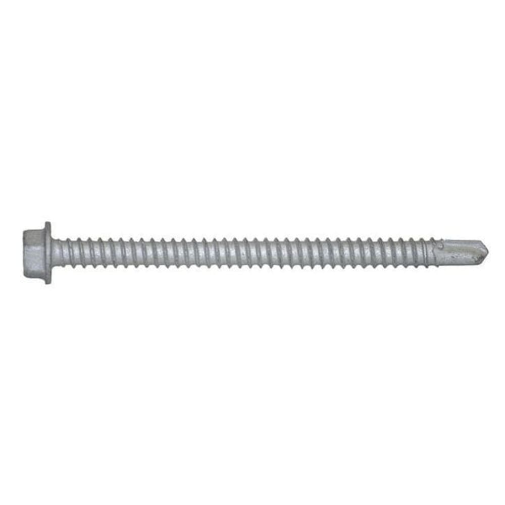 Teks  Self-Drilling Screw #12 x 3 in Climaseal Steel Flange Hex Head External Hex Drive 100 PK