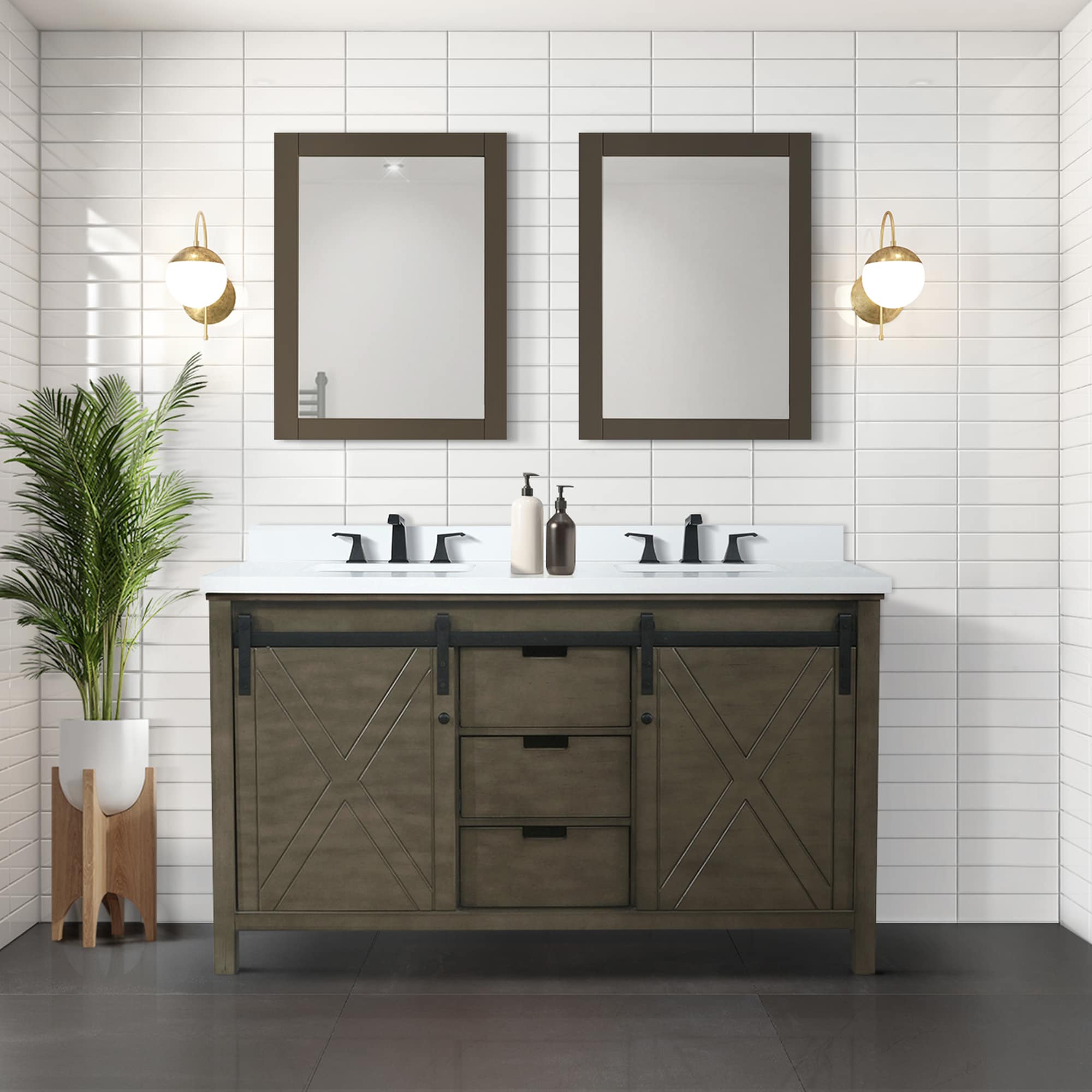 Brown Mirror Bathroom Vanities with Tops at Lowes.com