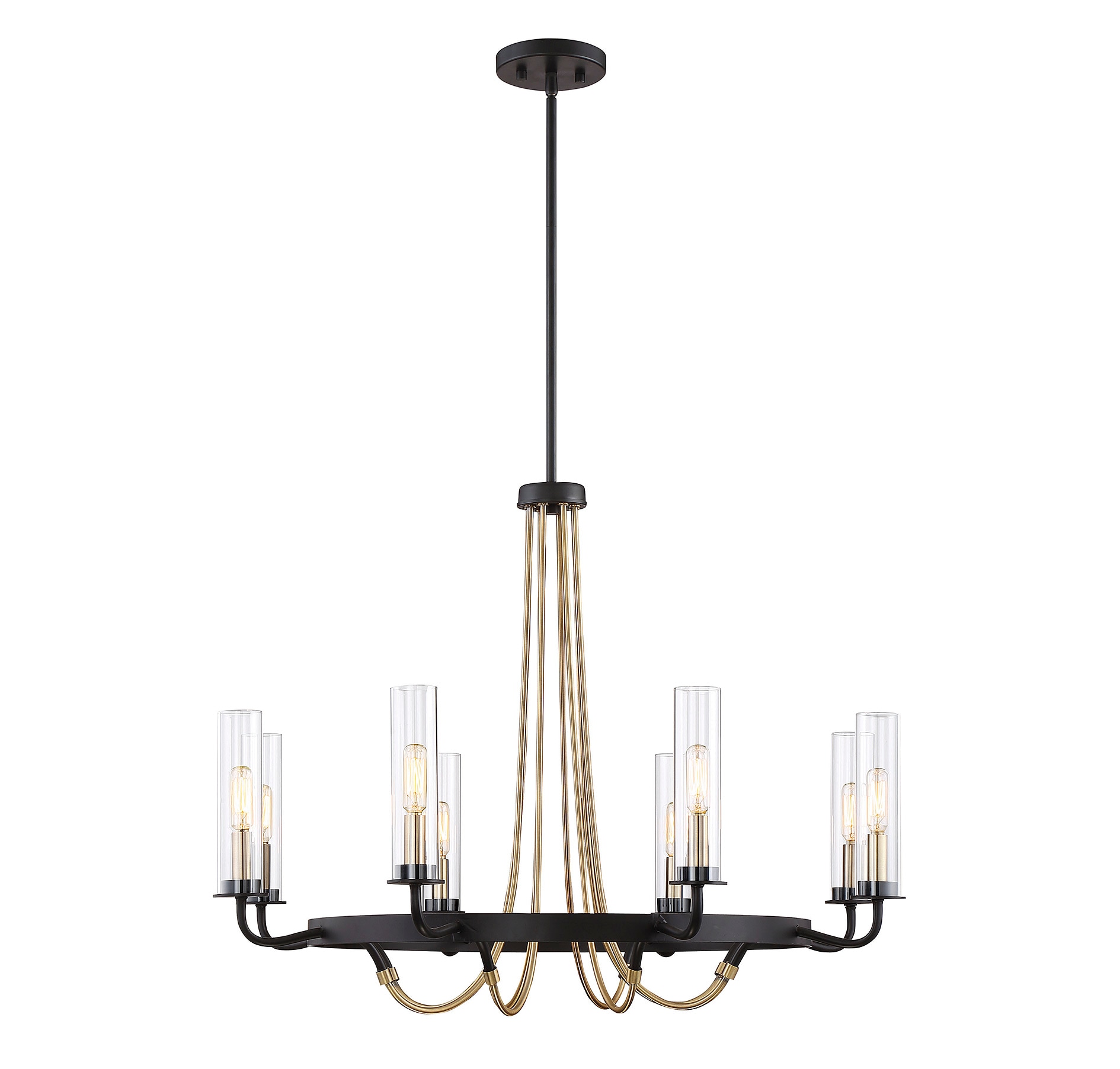 Savoy House 1-8070-8-51 Kearney 8 -Light Matte Black Vintage For Use in Bedrooms, Dining Rooms, Foyers, Kitchens, Living Rooms Chandelier