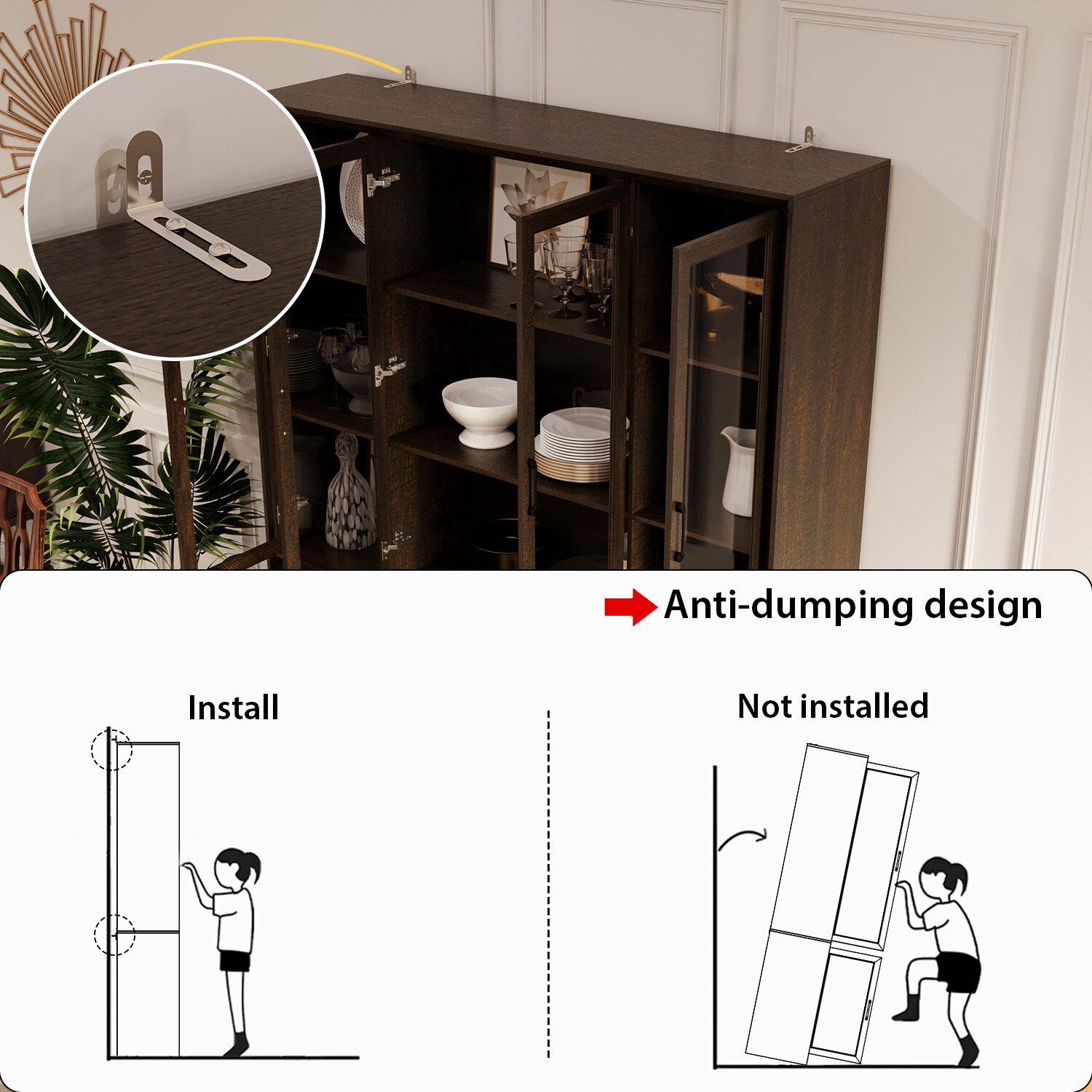 Homsee V-KF200305-02-AB Dining-Kitchen-Storarge - View #8