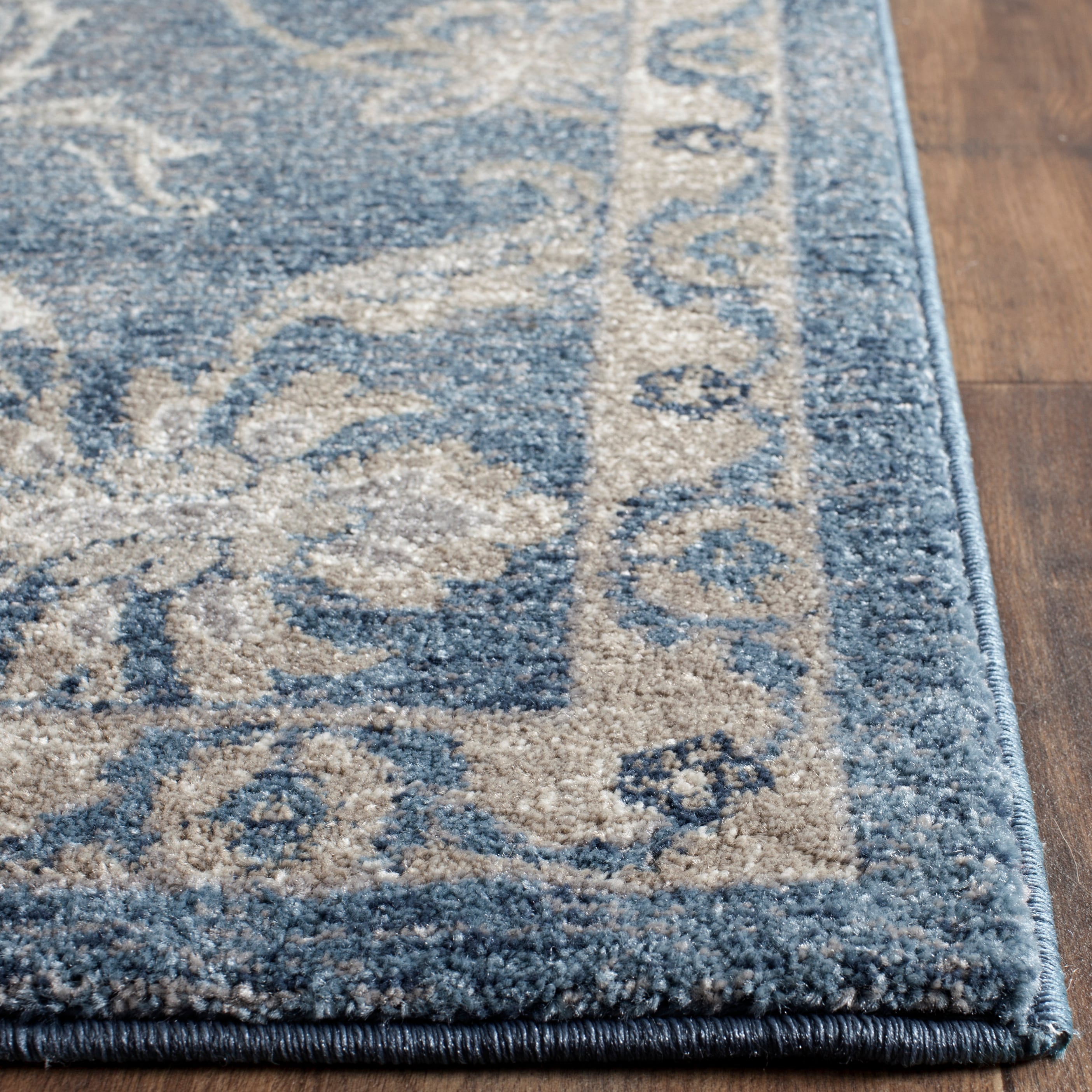 Safavieh Sofia Aydin 7 x 9 Blue/Beige Indoor Distressed/Overdyed French Country Area Rug