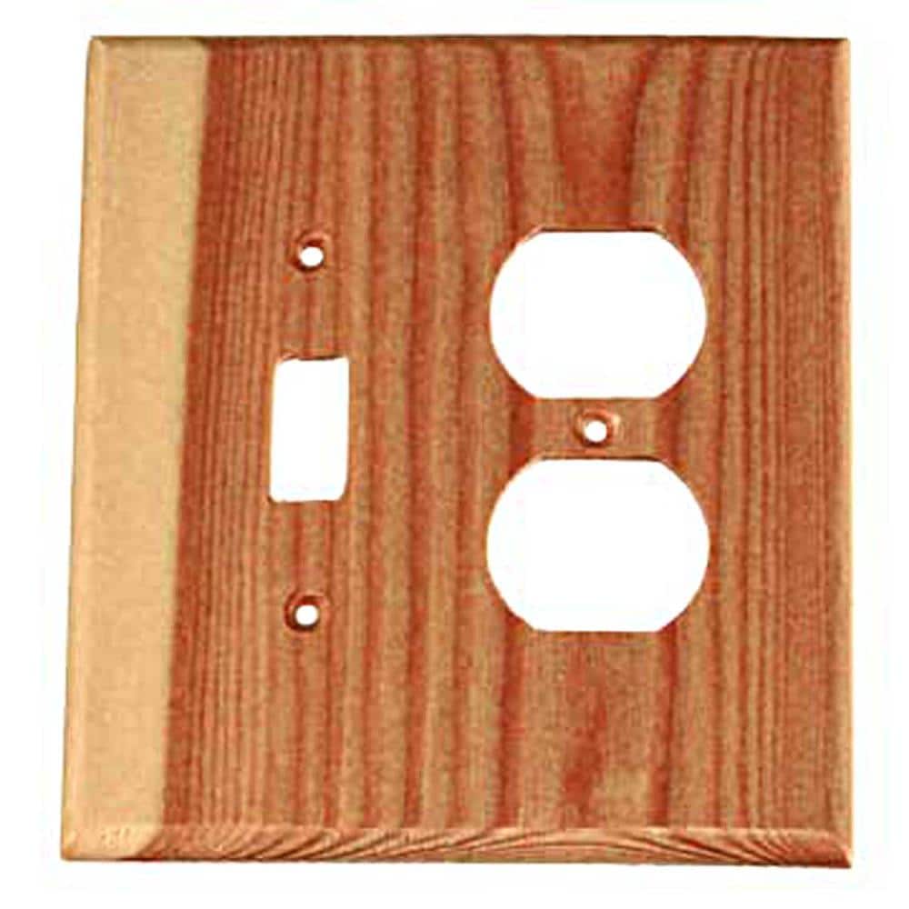 Sierra Lifestyles 682525 2 -Gang Specialty Size Fir Wood Indoor Toggle/Duplex Wall Plate
