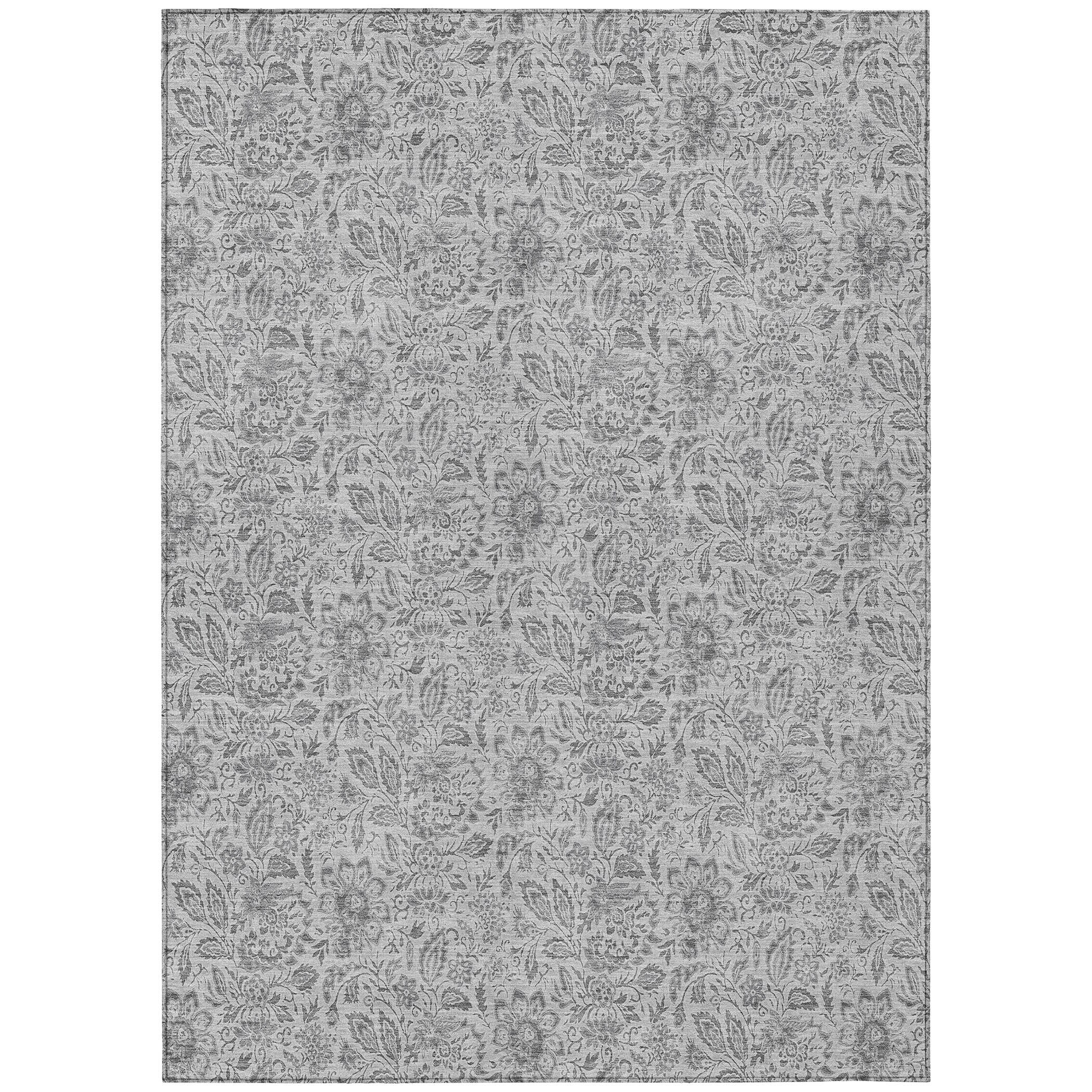 Addison Rugs ACN660SV10X14 Chantille ACN660SV 10 x 14 (ft) Polyester Silver Rectangular Indoor/Outdoor Geometric Machine washable Area rug