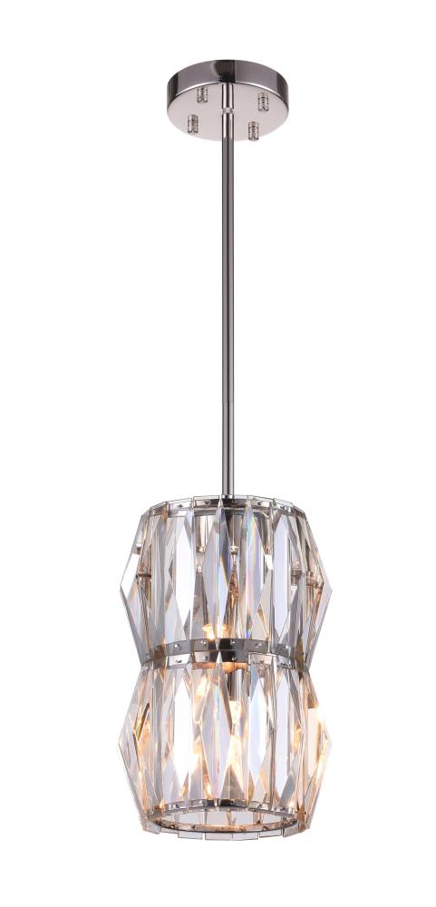CWI Lighting 5700P6-2-613 Squill 2-Light Polished Nickel Transitional Geometric Mini Pendant Light