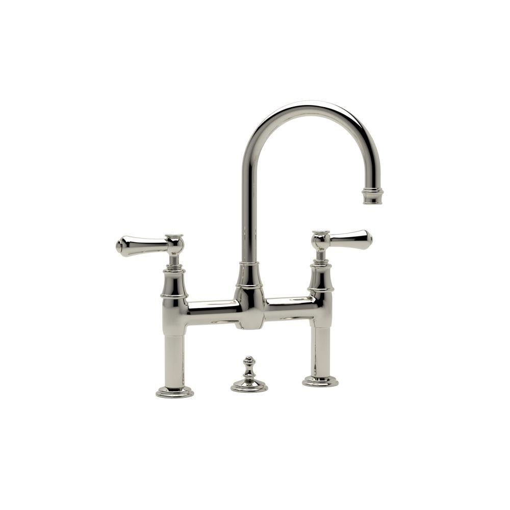 Rohl Perrin and Rowe Polished Nickel Widespread 2-Handle Bathroom Sink ...