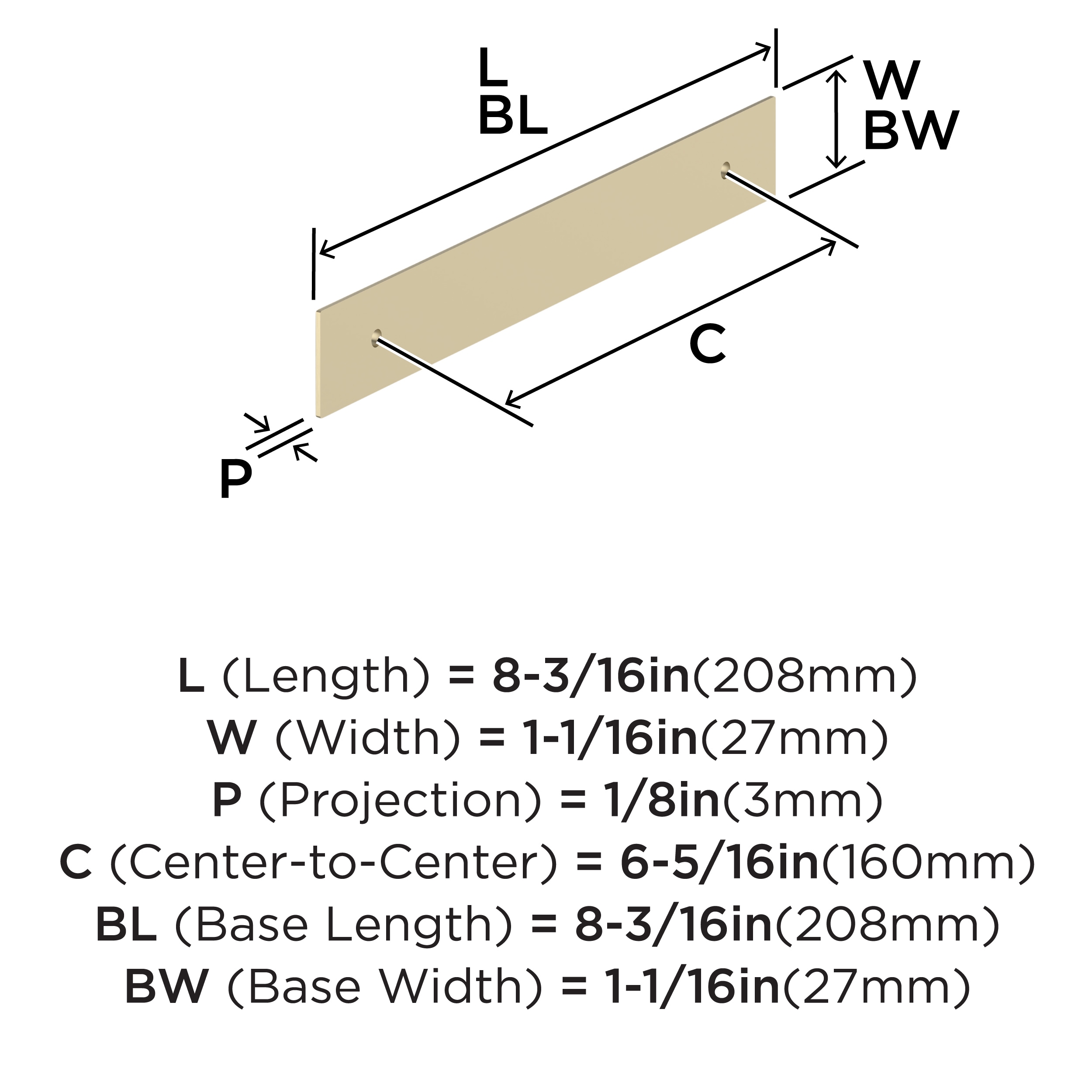 Amerock BP37590BBZ Drawer-Hardware - View #3