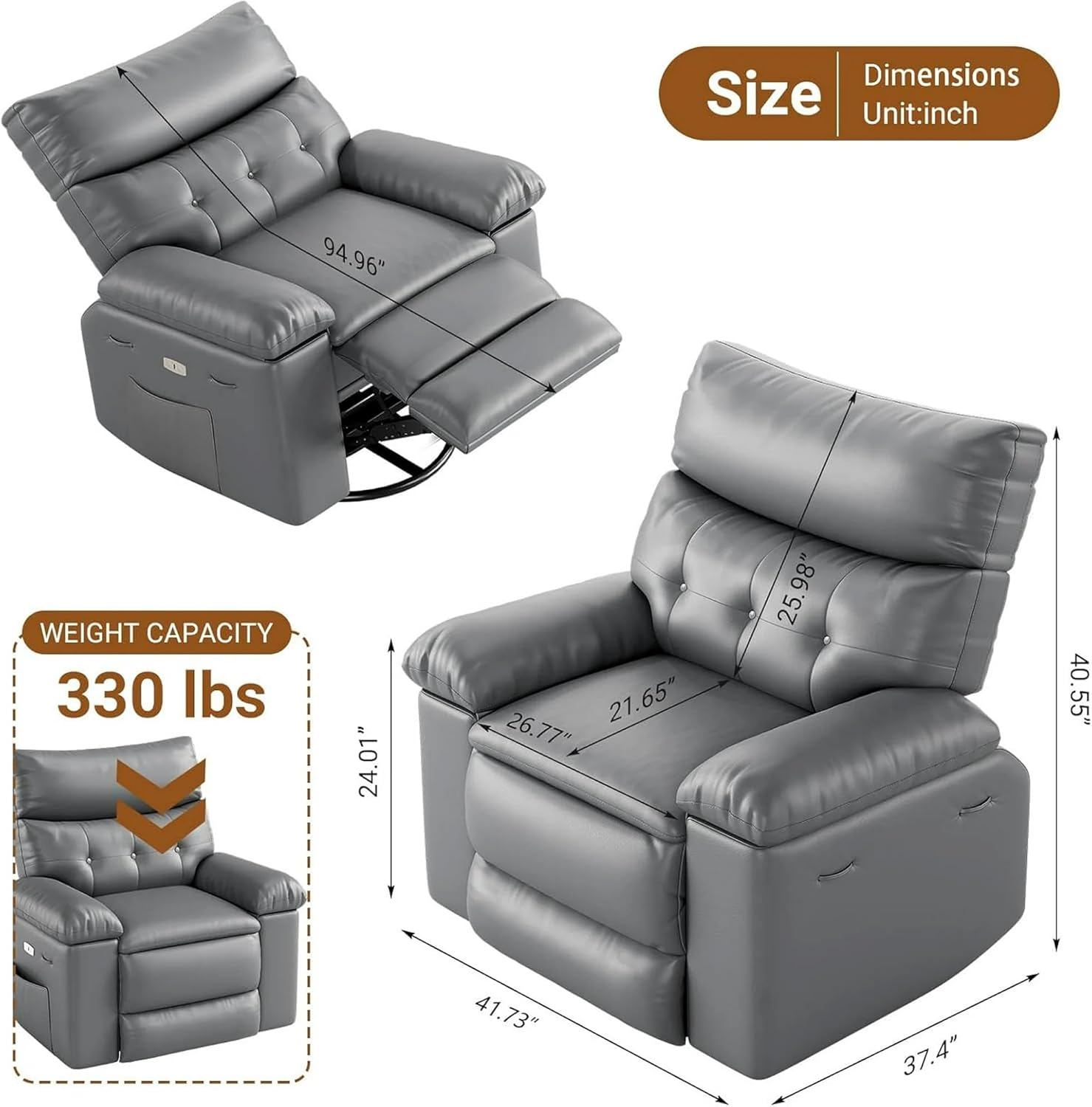 Garvee 822264440770 recliners - View #2
