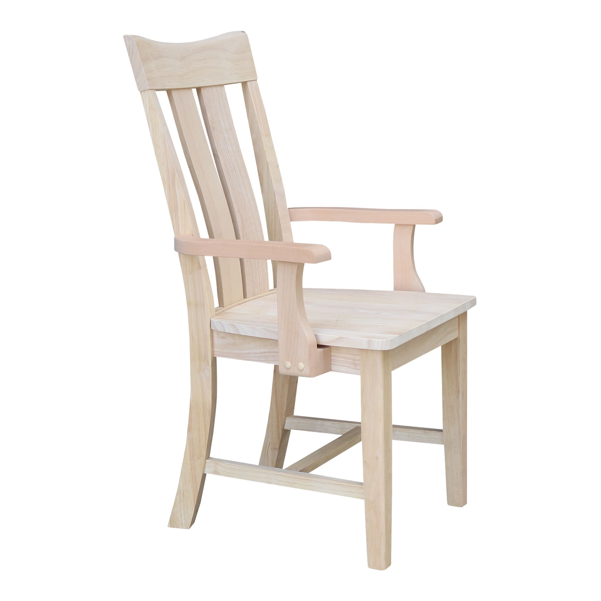 Eco-Friendly Beige Parawood Traditional Arm Chair
