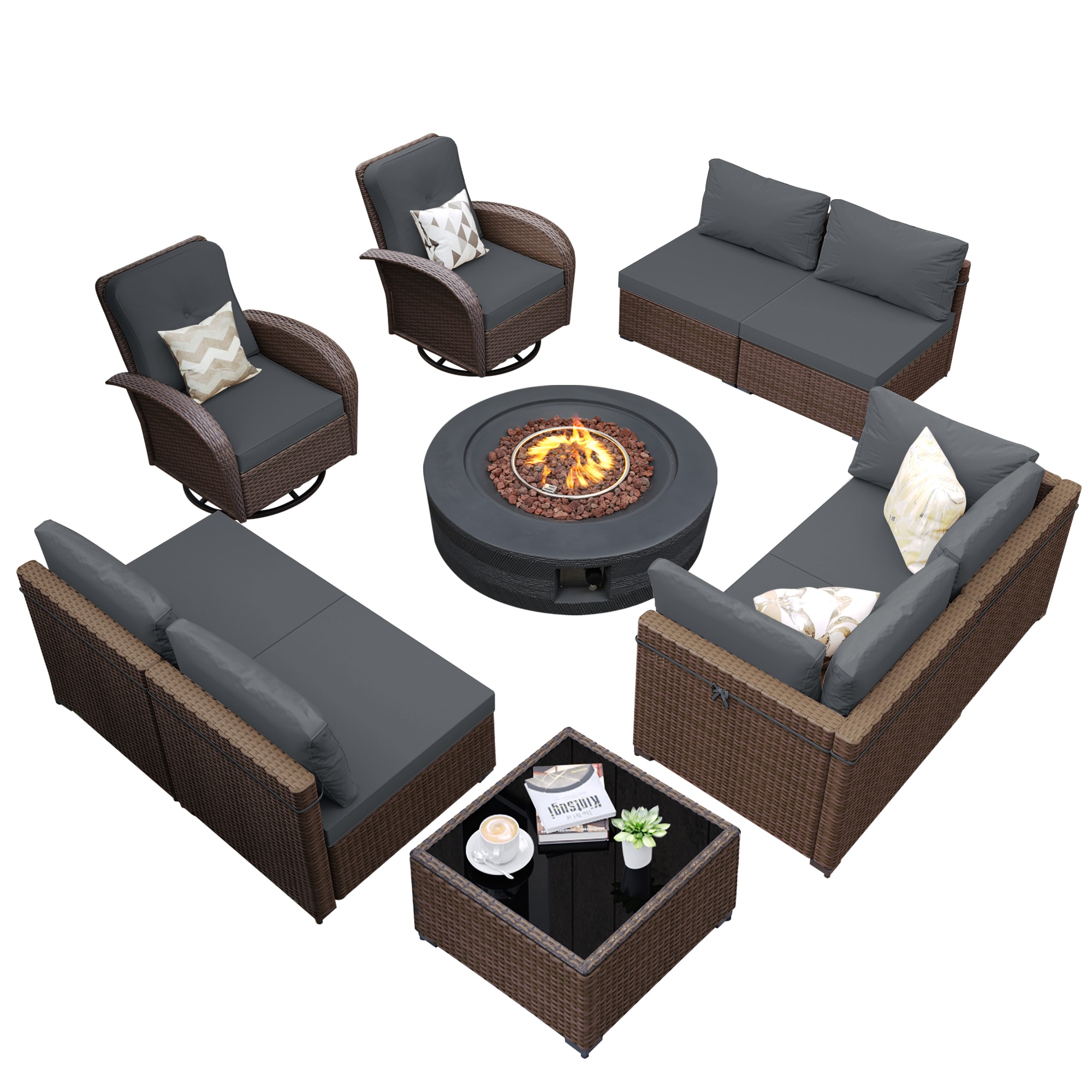 UPHA PL-2CZY11-42XDK-Z3 Patio-Conversation-Sets - View #2