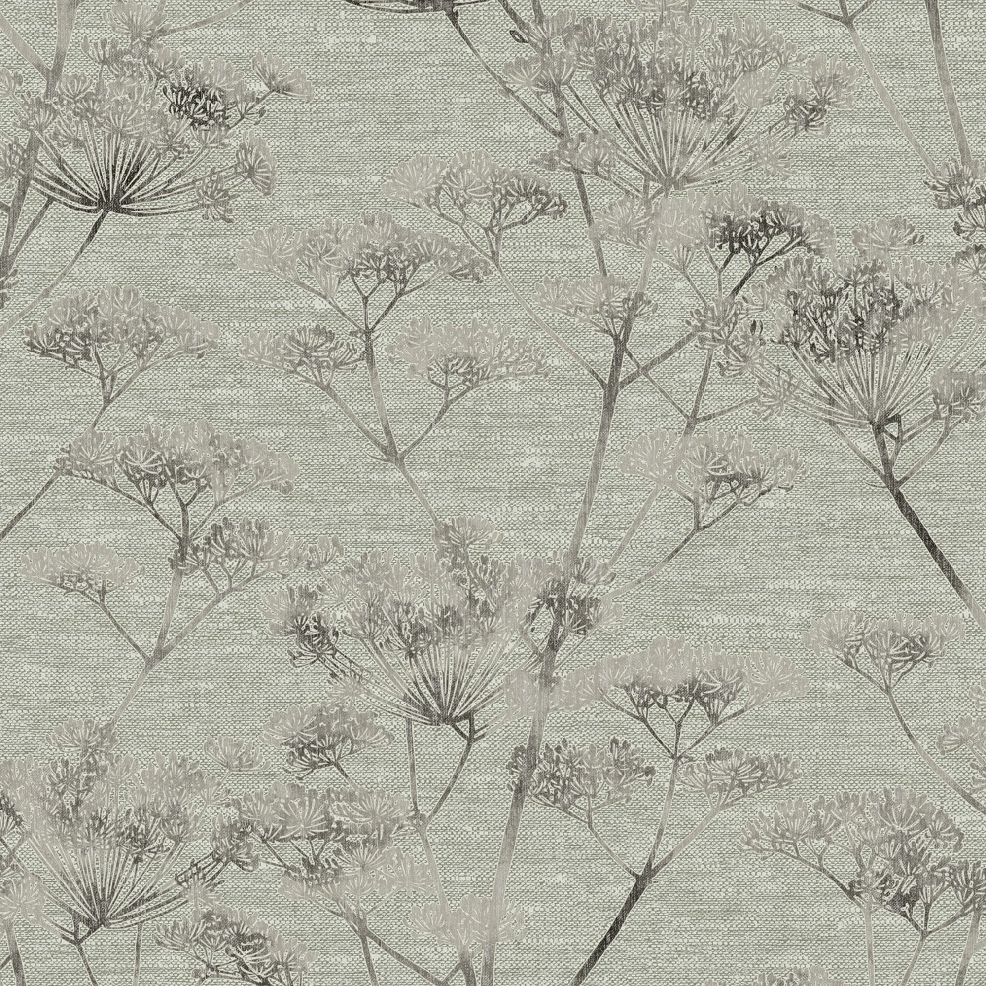Graham & Brown 11996594 Boutique Indulgence 20.5-Inches Sage Non-woven Textured Floral 56-Sq. Feet Unpasted Paste the wall Wallpaper Sample