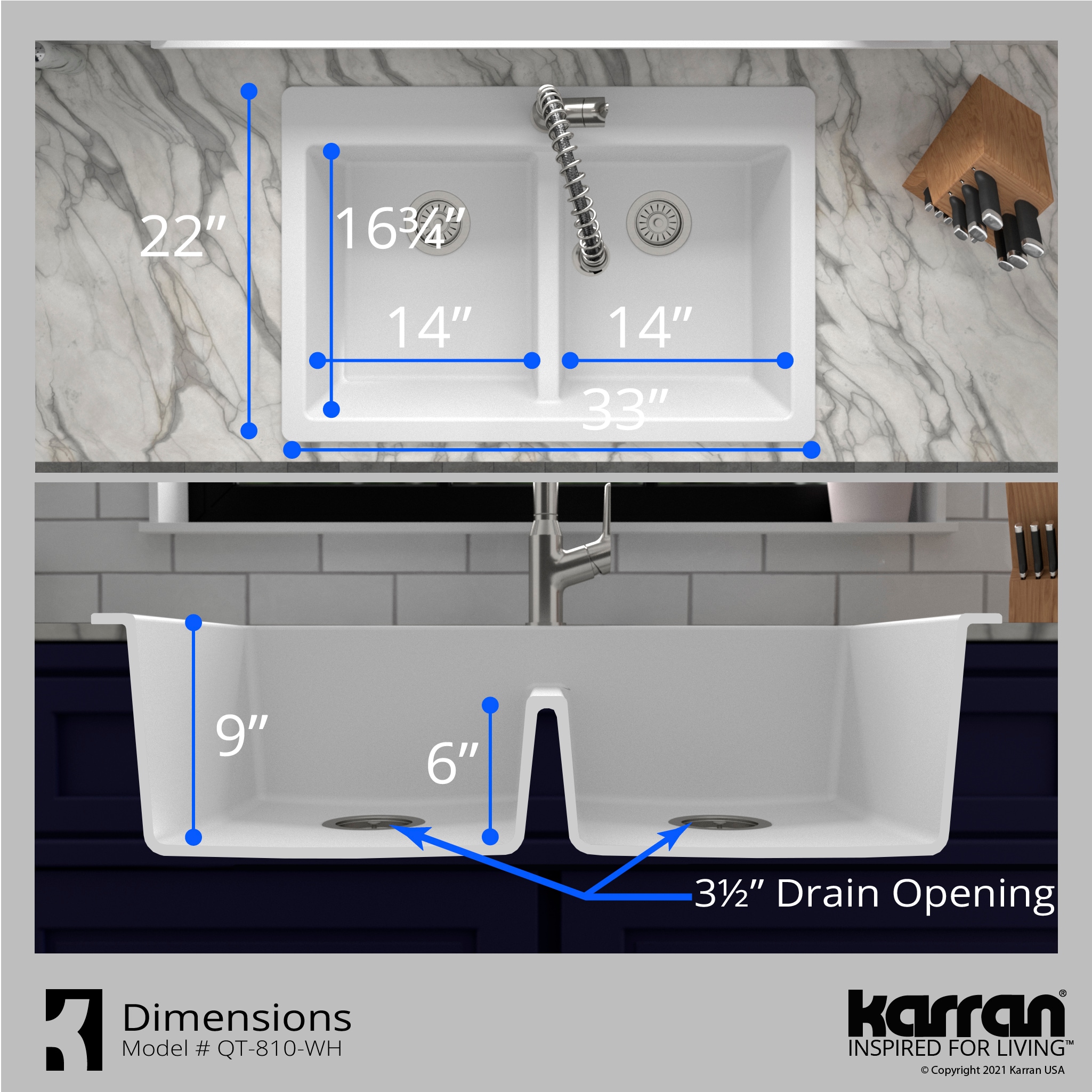 Karran QT-810-WH Kitchen-Sinks - View #9