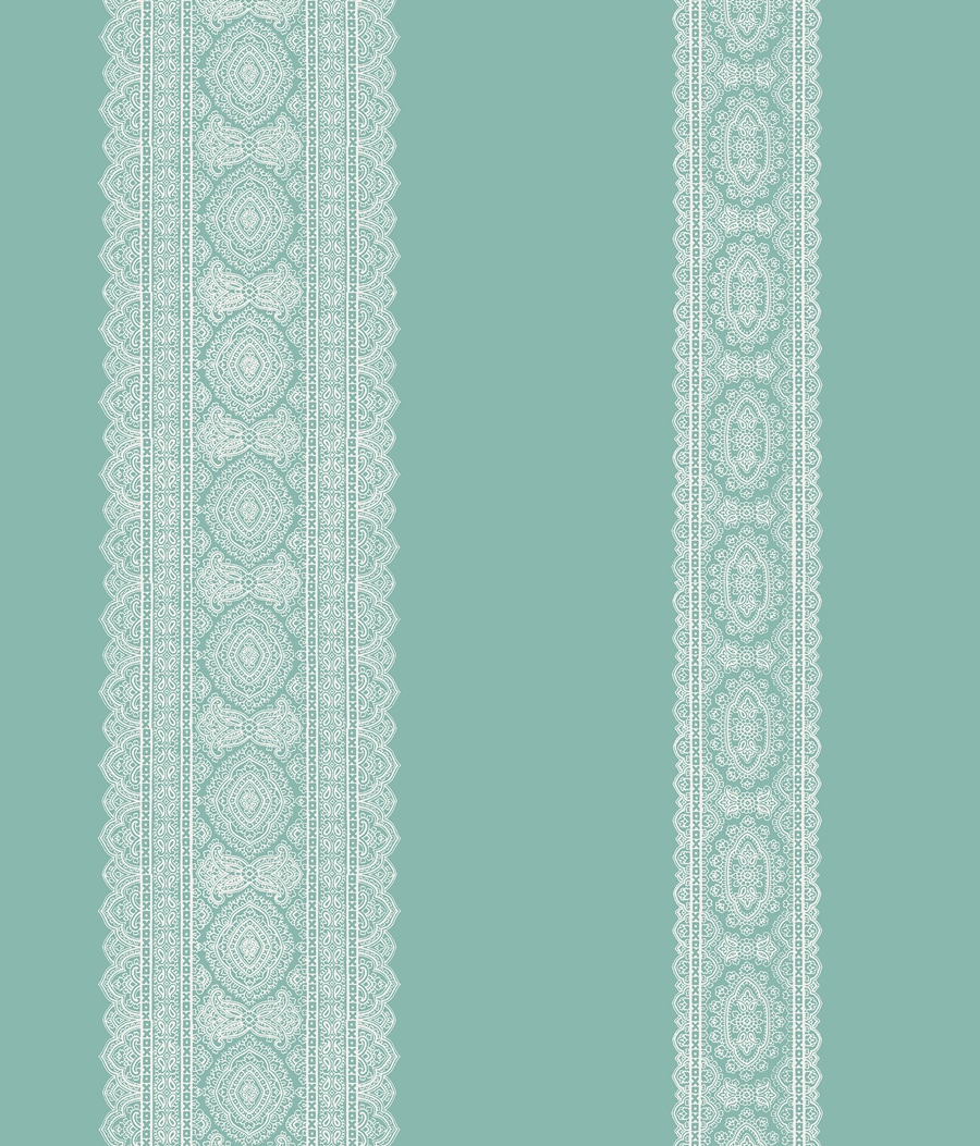 A-Street Prints 1014-001834 Kismet 56.0-Sq. Feet Turquoise Non-woven Stripes Unpasted Wallpaper