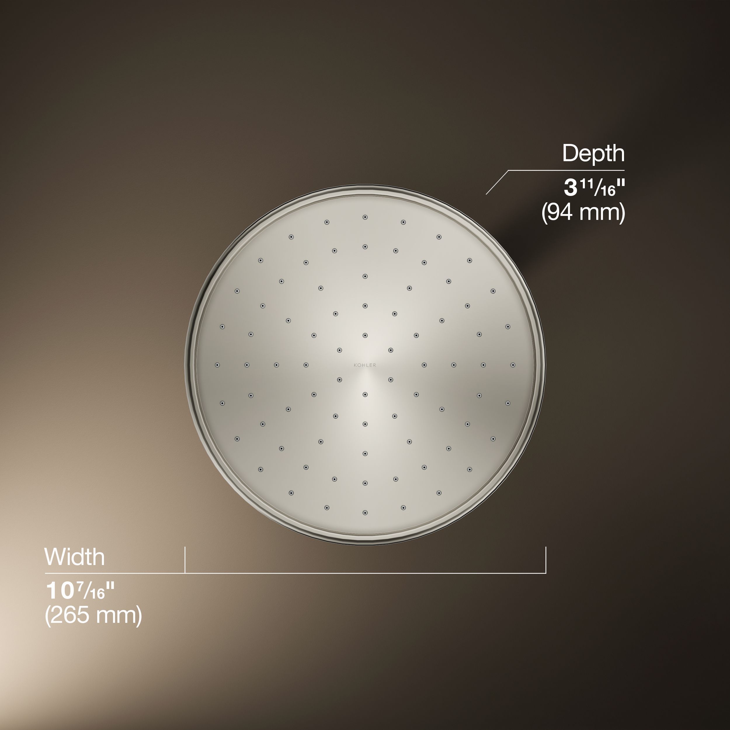 KOHLER K-13693-G-SN Fixed-Showerhead - View #3