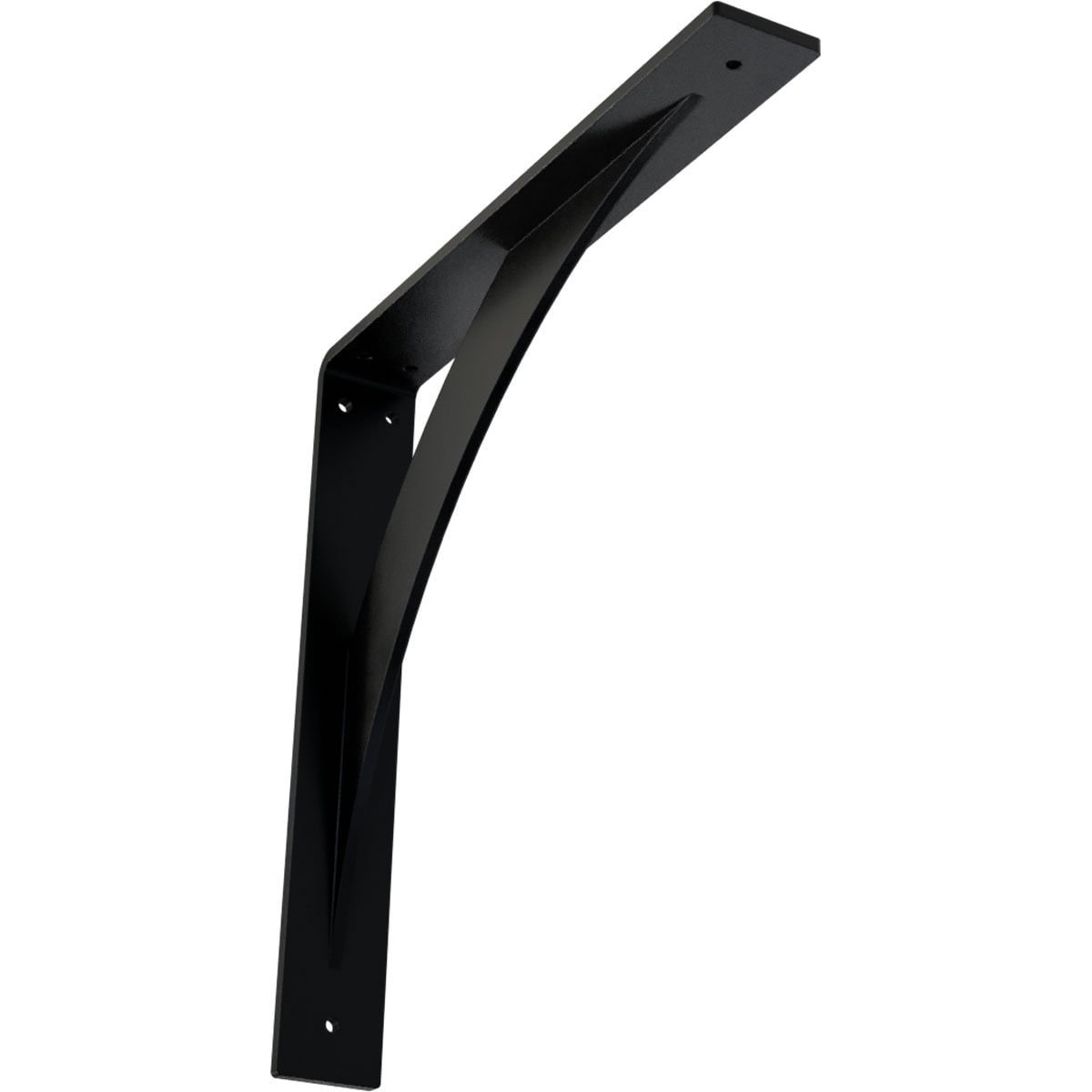 Ekena Millwork BKTM02X14X14LEPBL Legacy 14-in x 2-in x 14-in Black Steel Countertop support bracket