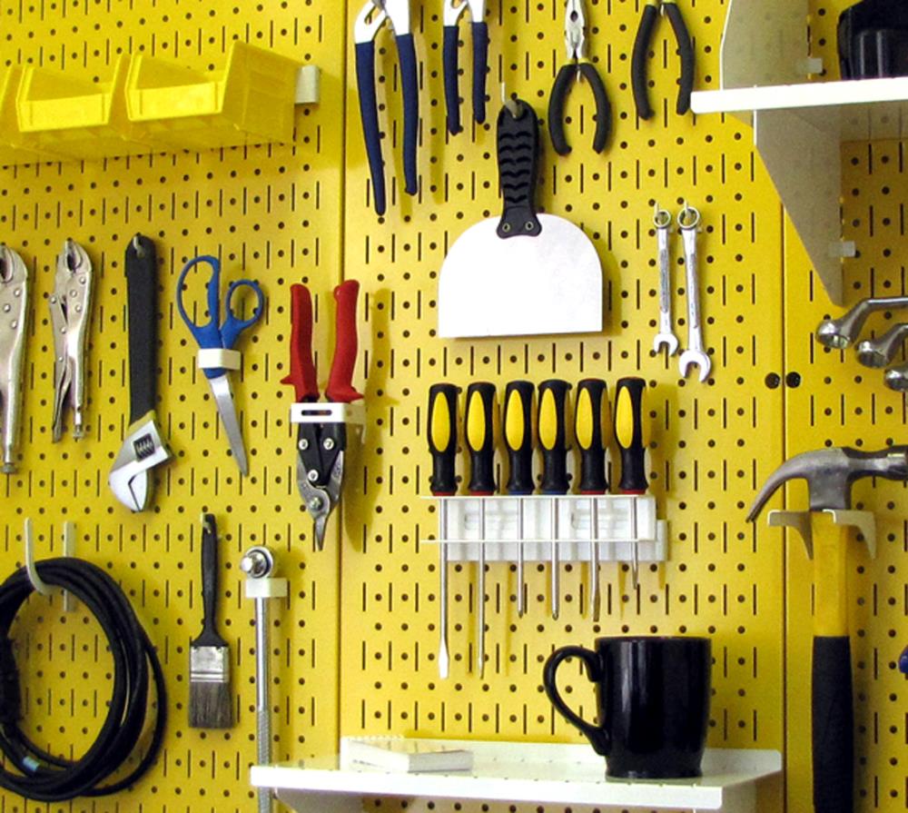 Wall Control Metal Pegboard Pack - Yellow