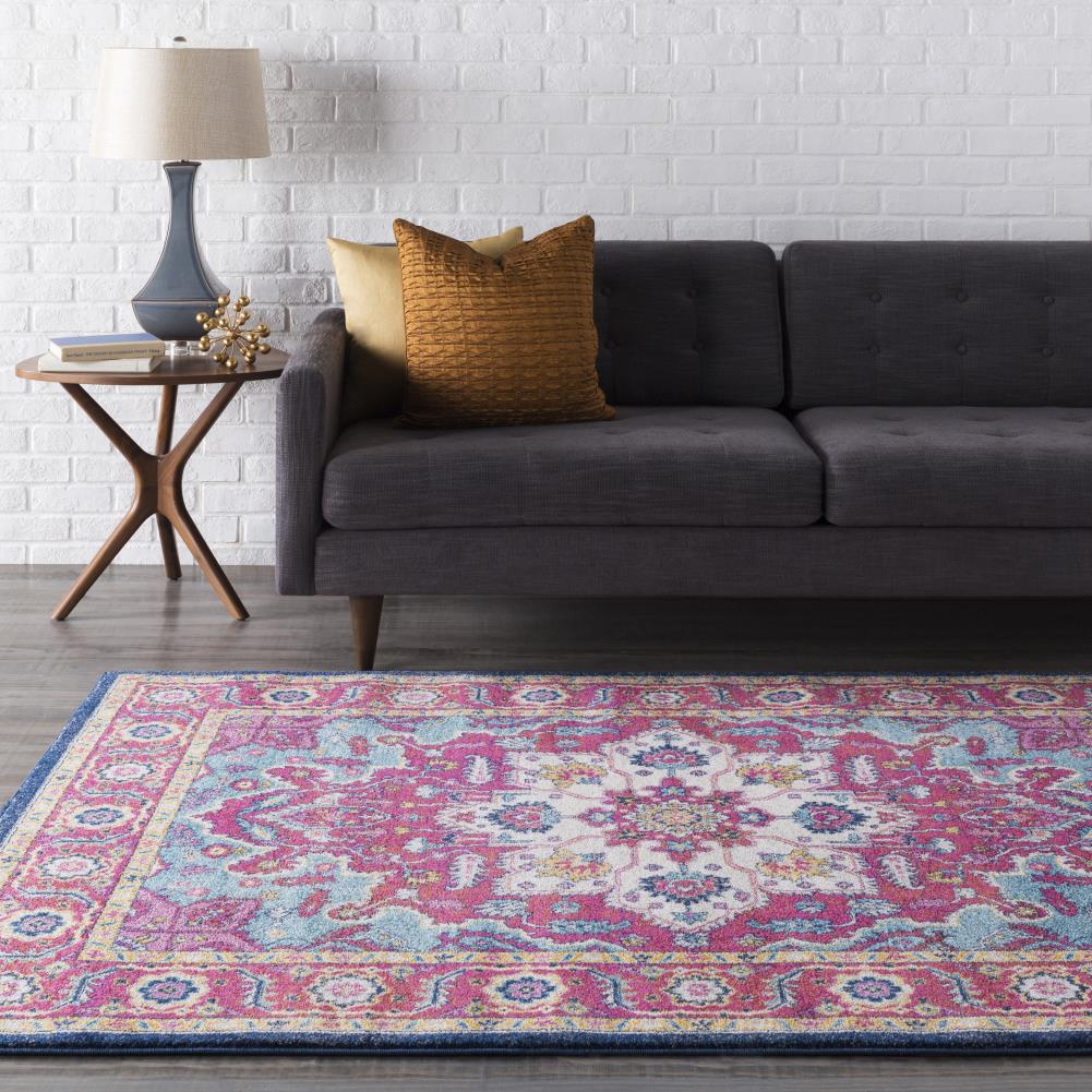 Surya HAP1010-5373 Harput 5 x 8 Garnet Indoor Medallion Oriental Area Rug