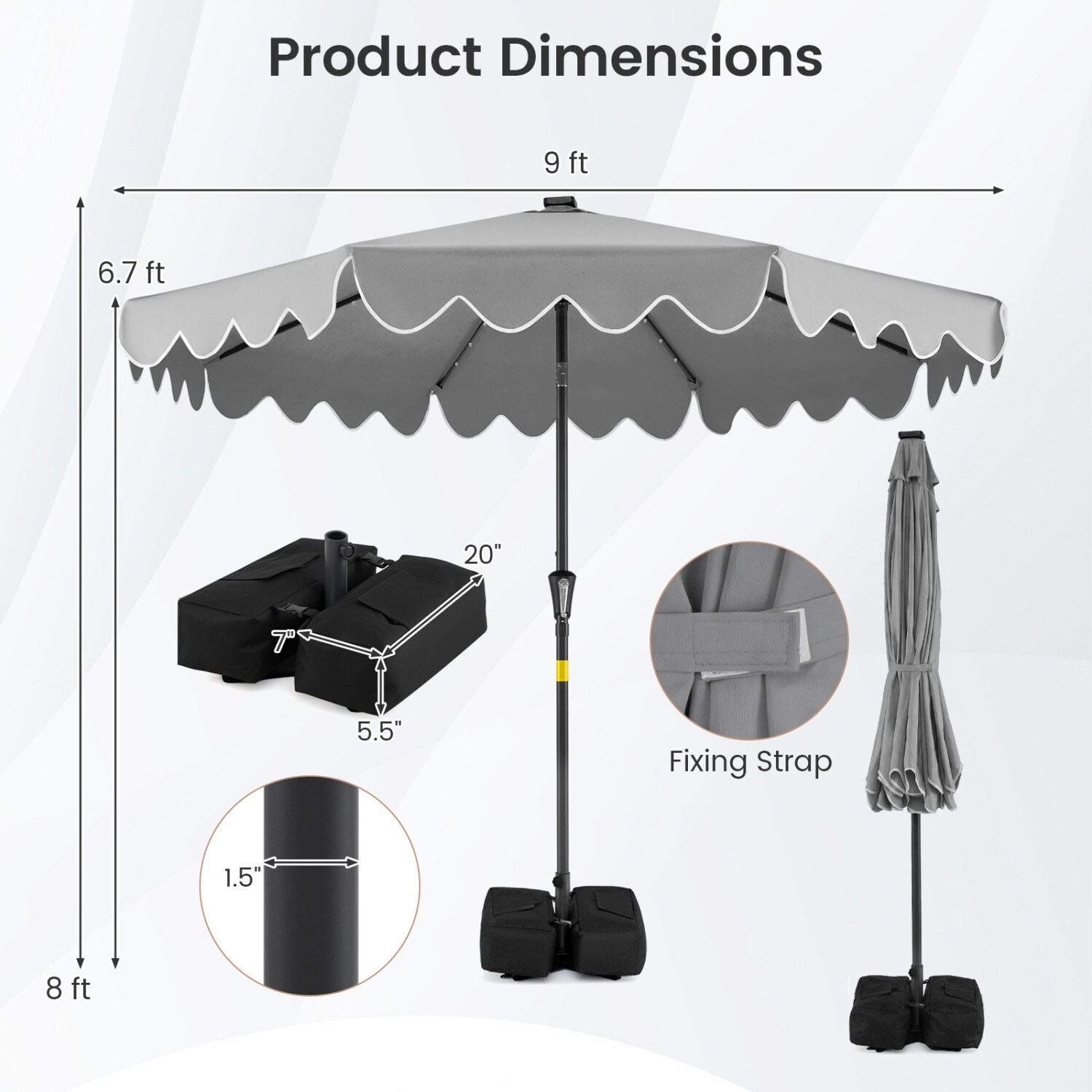 LIVIZA TDS13207GR Umbrellas-2 - View #7