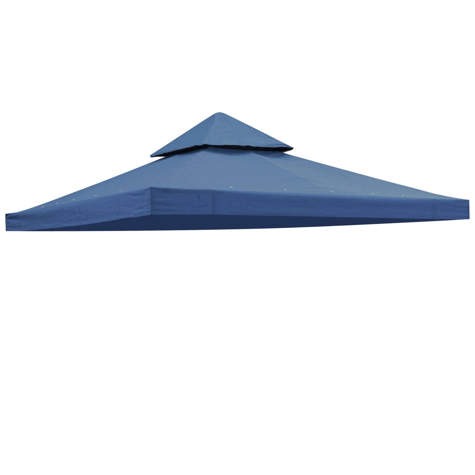 Yescom 07TOP002-10T-03-LO 10x10Ft UV30+ Gazebo Replacement Top for 2 Tier Outdoor Canopy Cover Patio Backyard Party Deck Blue