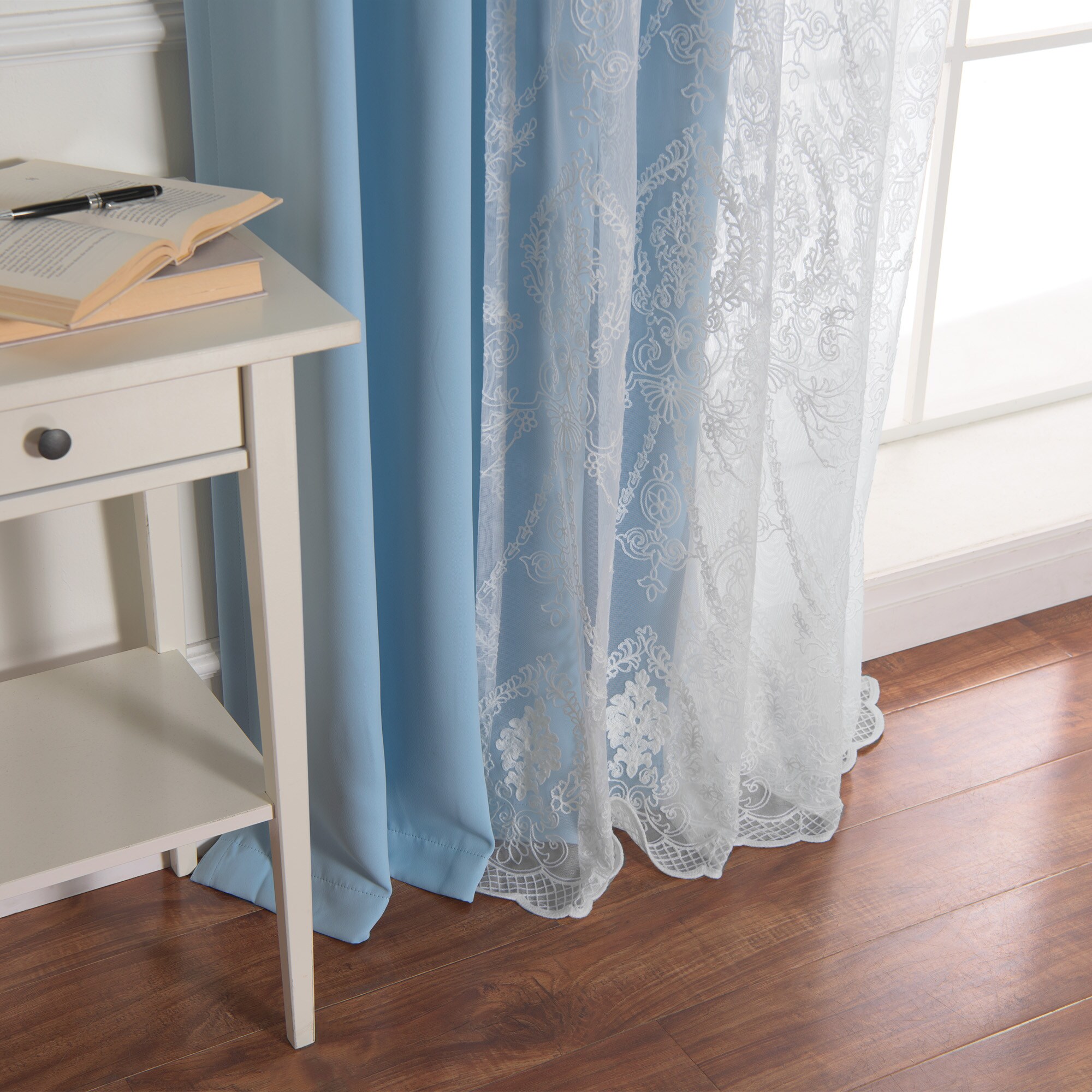 Best Home Fashion MM-TRELLIS-84-SKY curtains - View #5