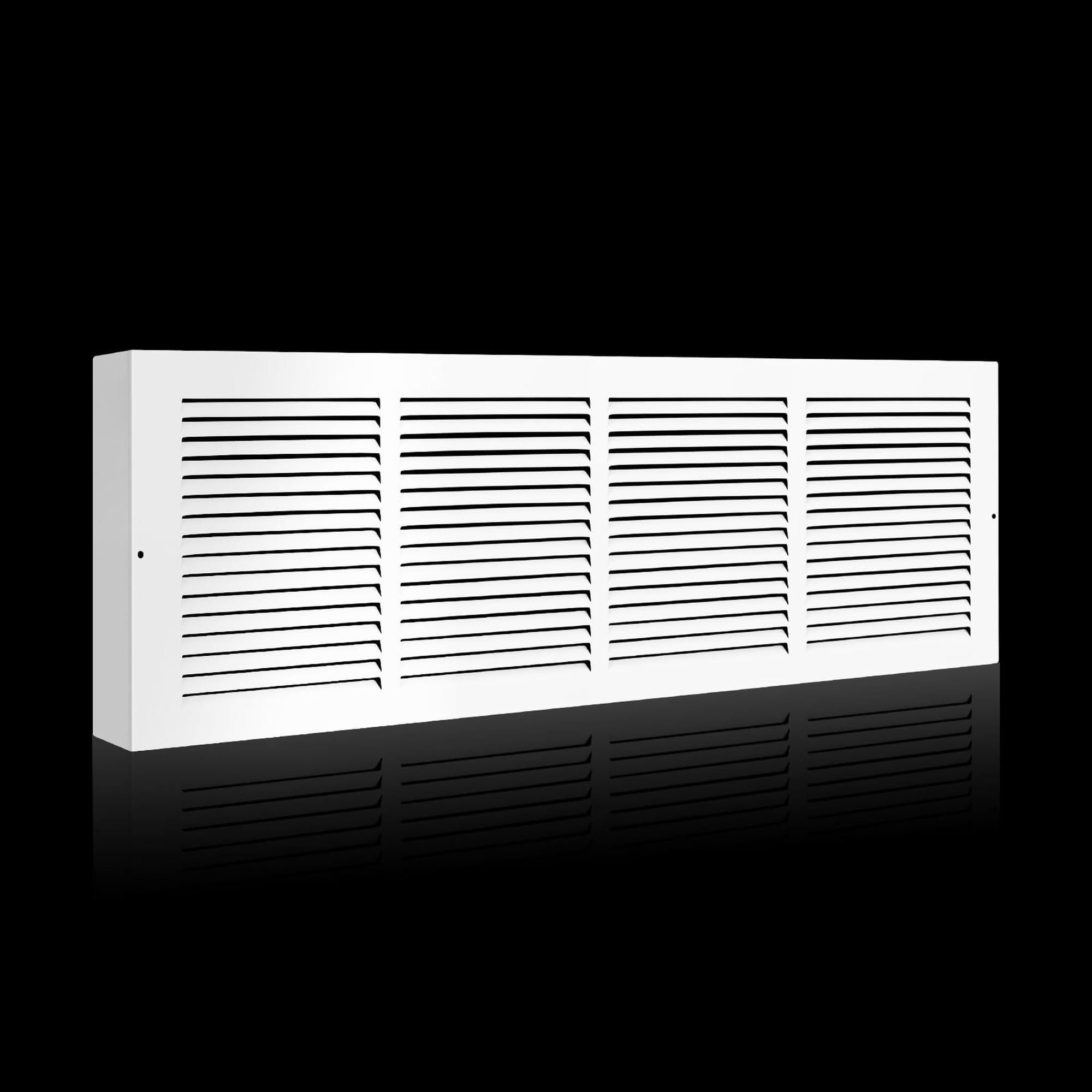 Wudkey 24 in W x 8 in H White Steel Baseboard Return Air Grille