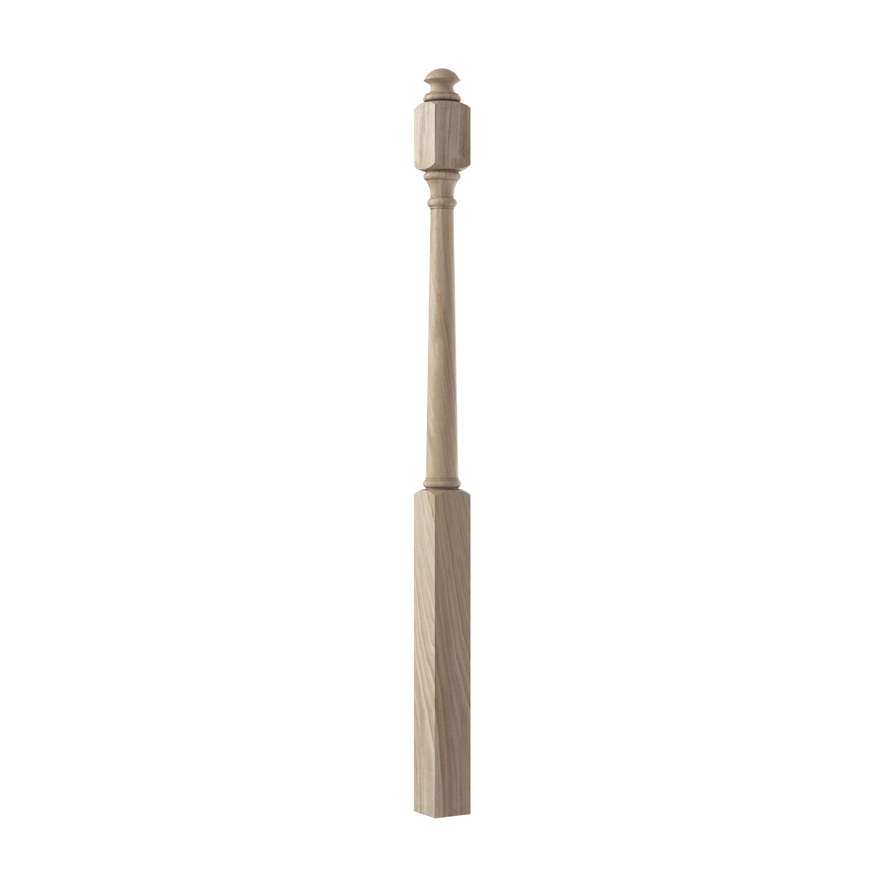 Crown Heritage 4424042 Colonial 3-in x 54-in Unfinished Poplar Universal Stair Newel Post