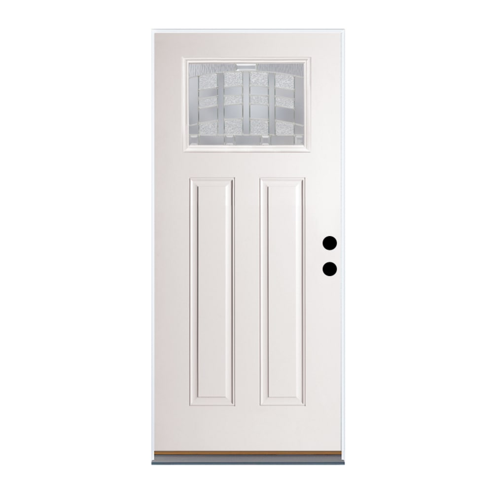 Therma-Tru Benchmark Doors BMTT625992 Emerson 36-in x 80-in x 6-9/16-in Fiberglass Craftsman Right-Hand Outswing Ready To Paint Prehung Front Door Insulating Core