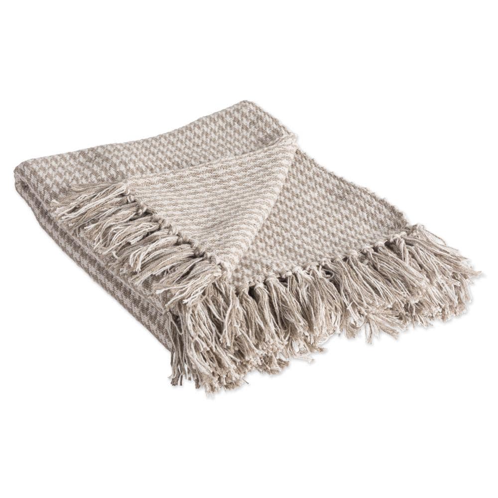 DII CAMZ10581 Stone 50-in x 60-in Throw