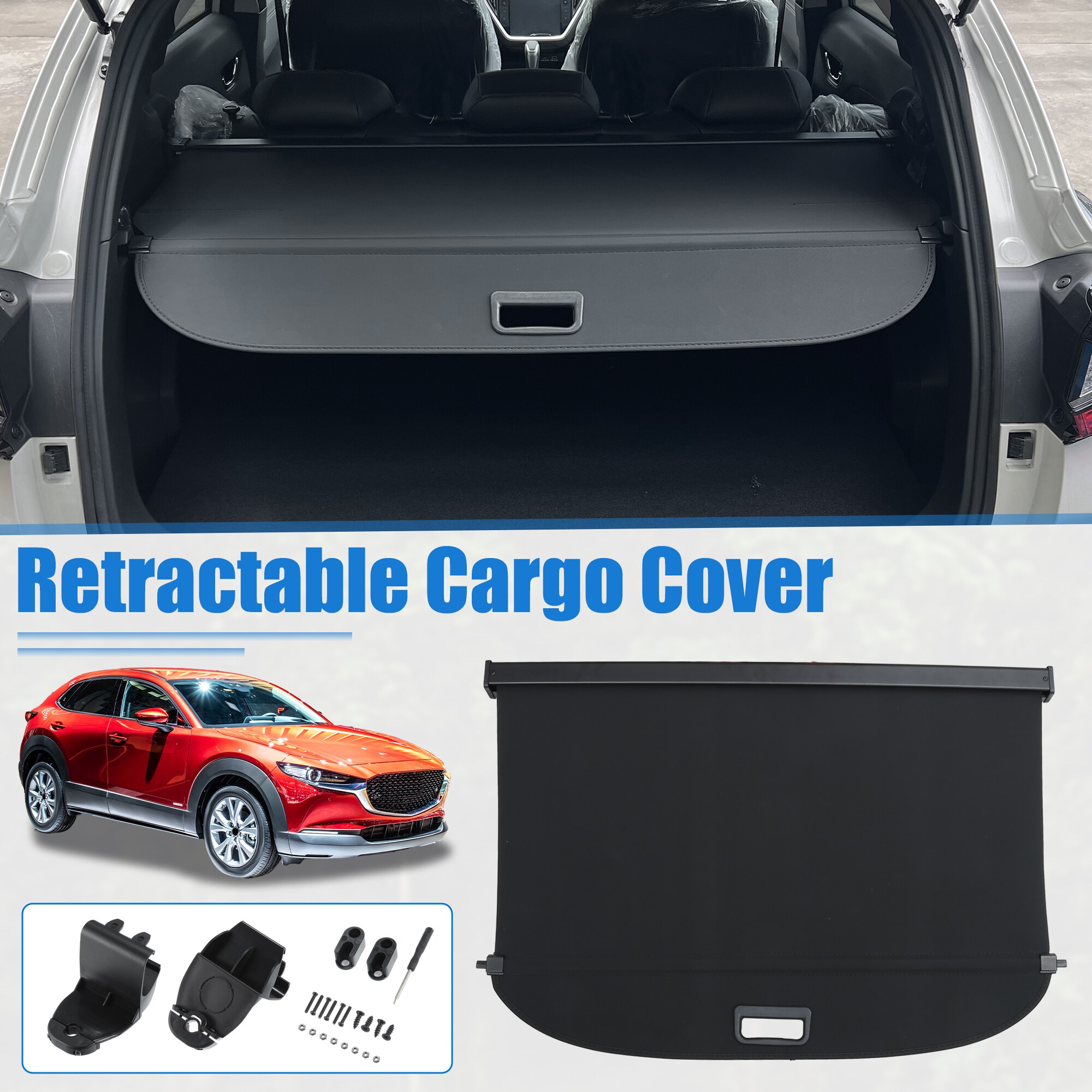 Unique Bargains Retractable Cargo Cover for Mazda CX-30 2020-2023