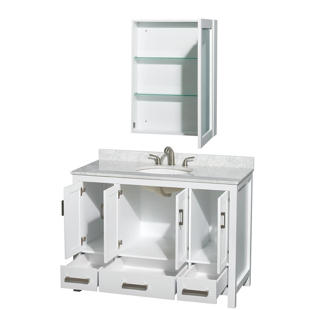 Wyndham Collection WCS141448SWHCMUNOMED Bath-Vanity-Combo - View #2
