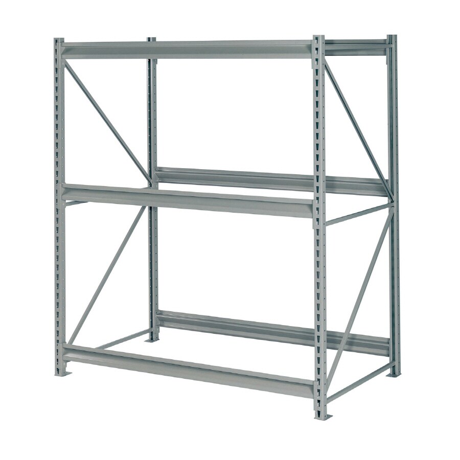 Alera Steel 3-Tier Utility Shelving Unit (36-in W x 14-in D x 36-in H),  Silver