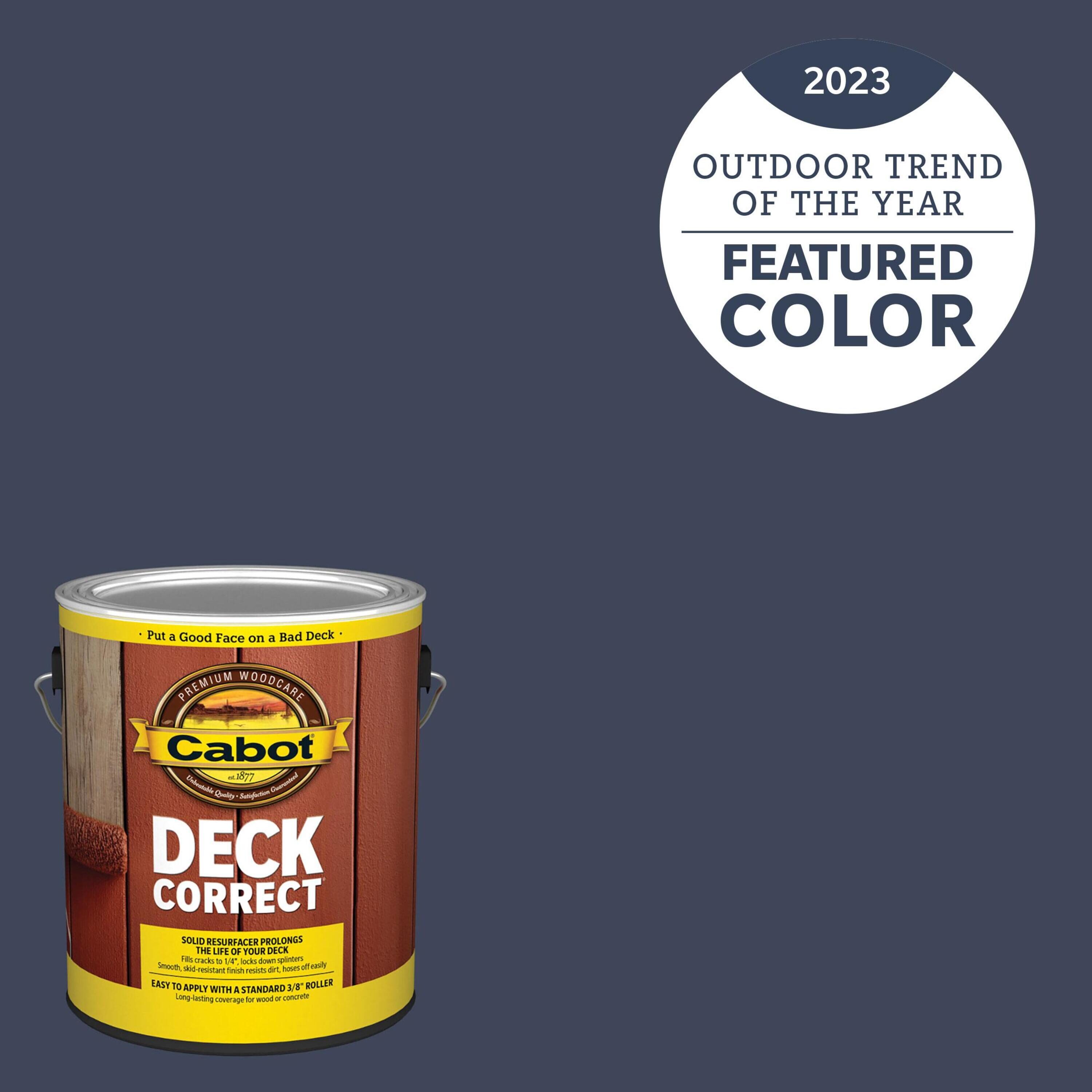 Cabot DeckCorrect Newburyport Blue Solid Exterior Wood Stain and Sealer in One ( 1-gallon )