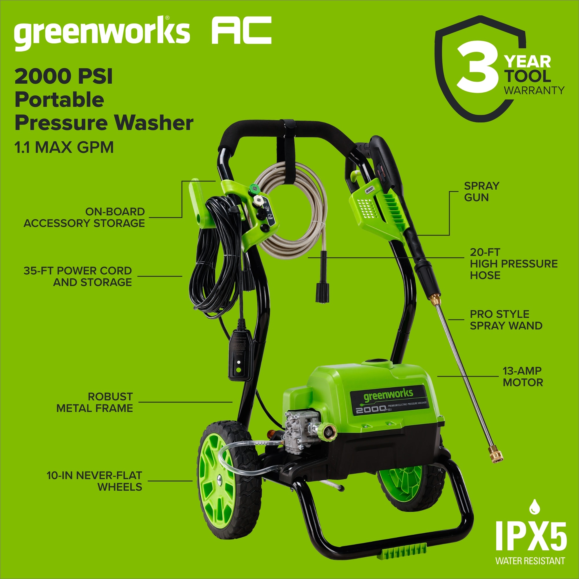 Greenworks GPW2000-1RB Gas-Pressurewashers - Thumbnail View #4