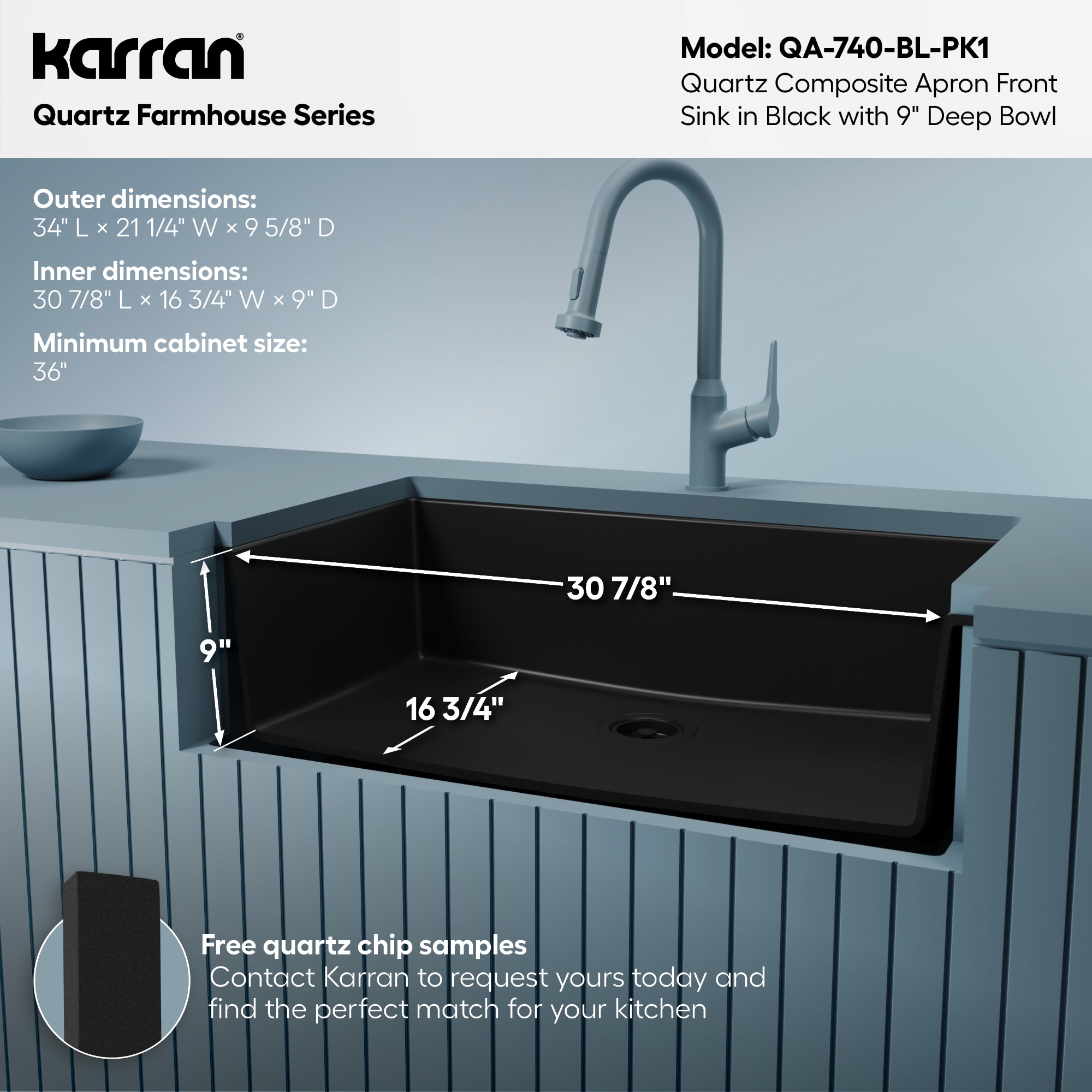 Karran QA-740-BL-PK1 Kitchen-Sinks - View #6