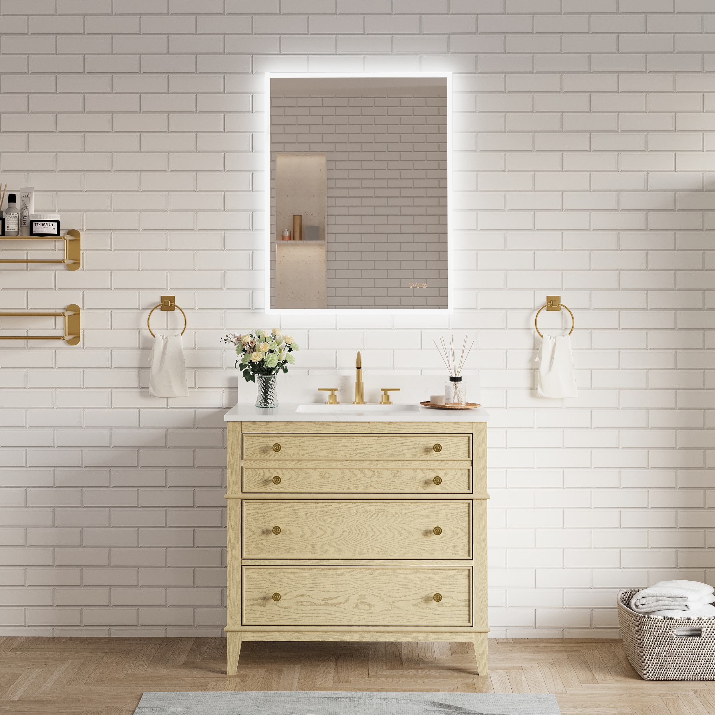 WELLFOR UCS-10FL2836 Framed-Bath-Mirrors - View #4